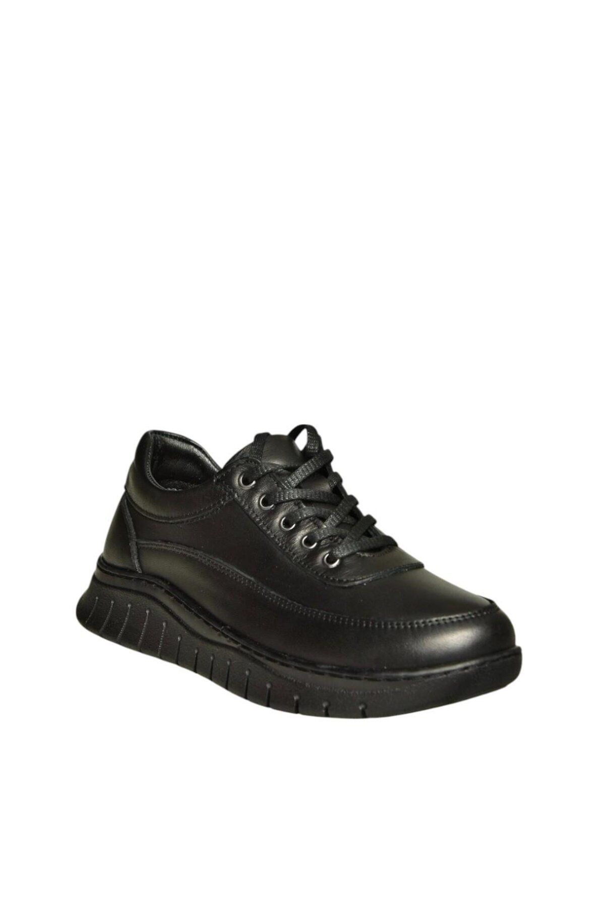 Fox Shoes U555702503 Siyah Hakiki Deri Spor Ayakkabı Sneakers