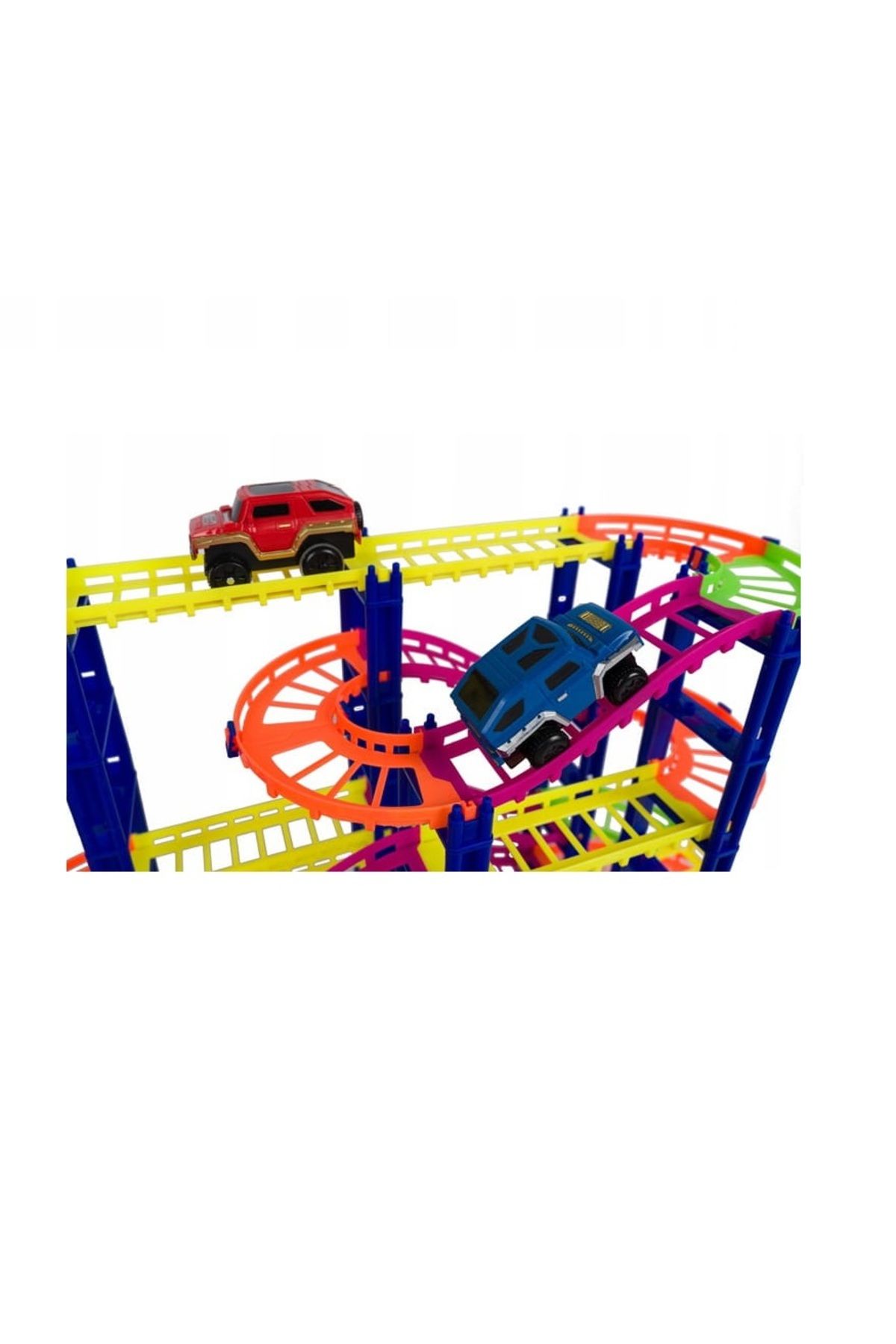 ideal STORE-Set pista cu 2 masinute URBAN RAIL idealSTORE, Dimensiuni 30,5 x 87 x 43 cm, Include 193 de elemente 6