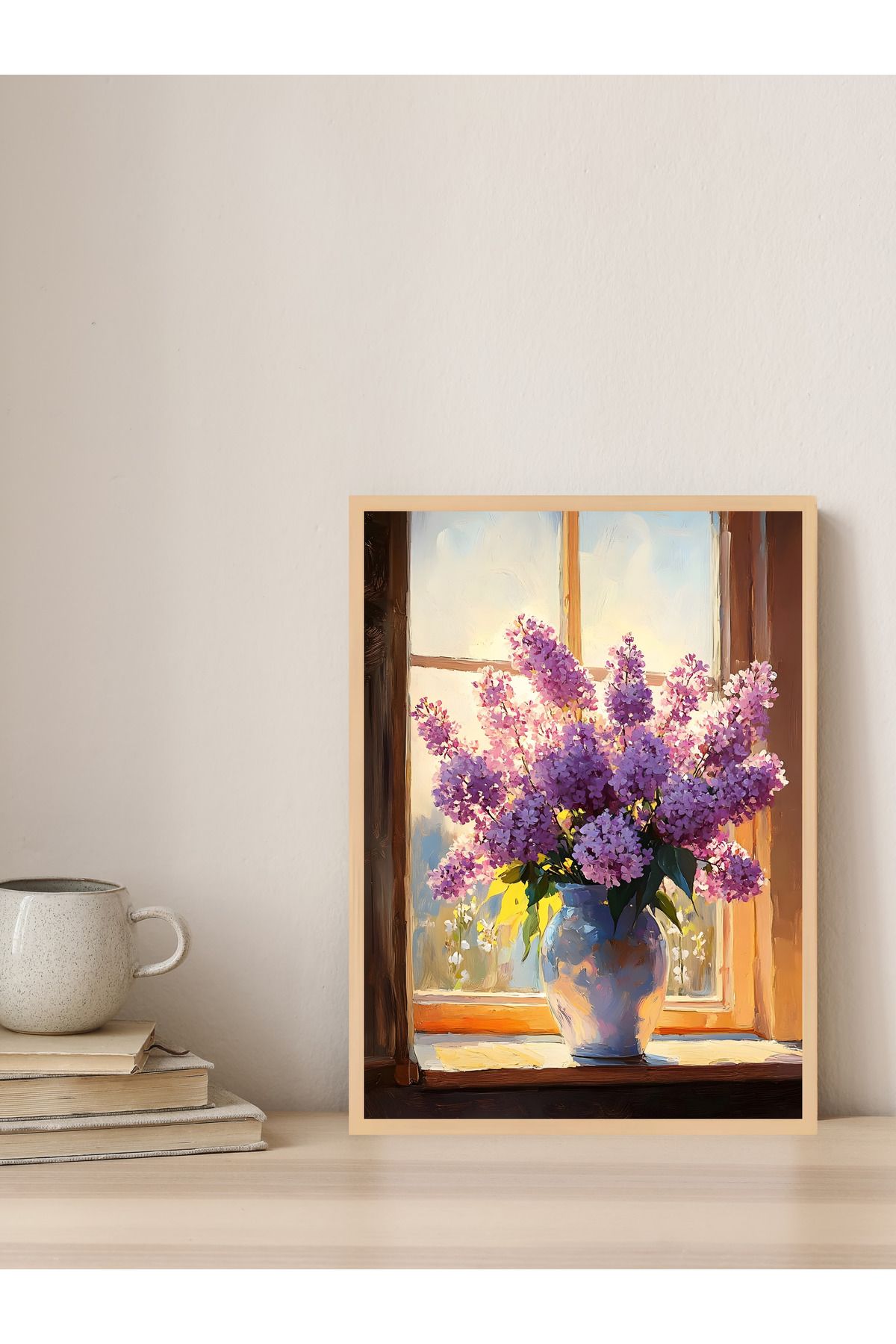 Tuba Decor Tek parça Ahşap Çerçeve Görünümlü MDF Tablo
