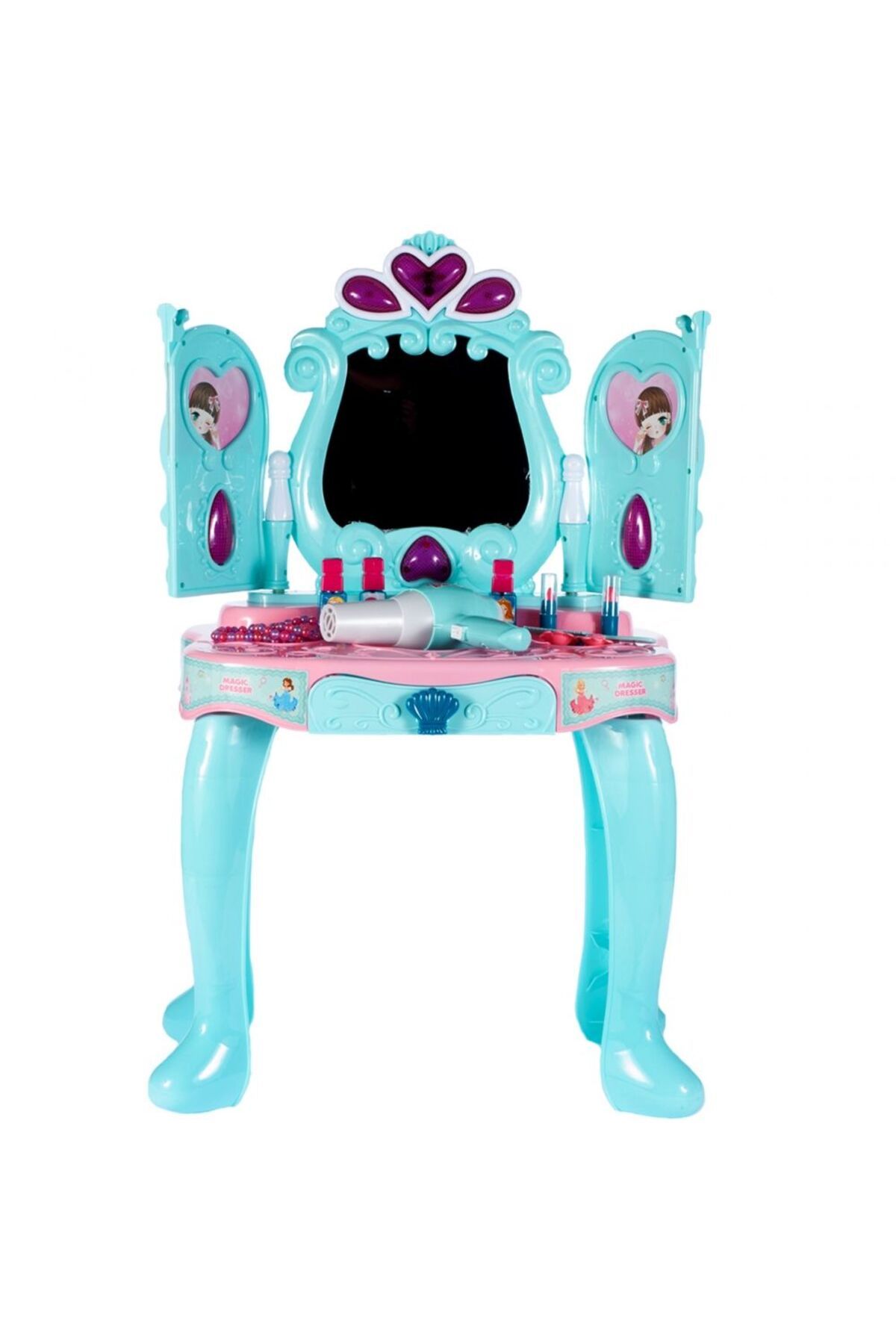 IDL Masuta De Make-up Pentru Fetite, Princess Magic Dressing, Multiple Accesorii Chic Pentru Infrumsetar - One Size