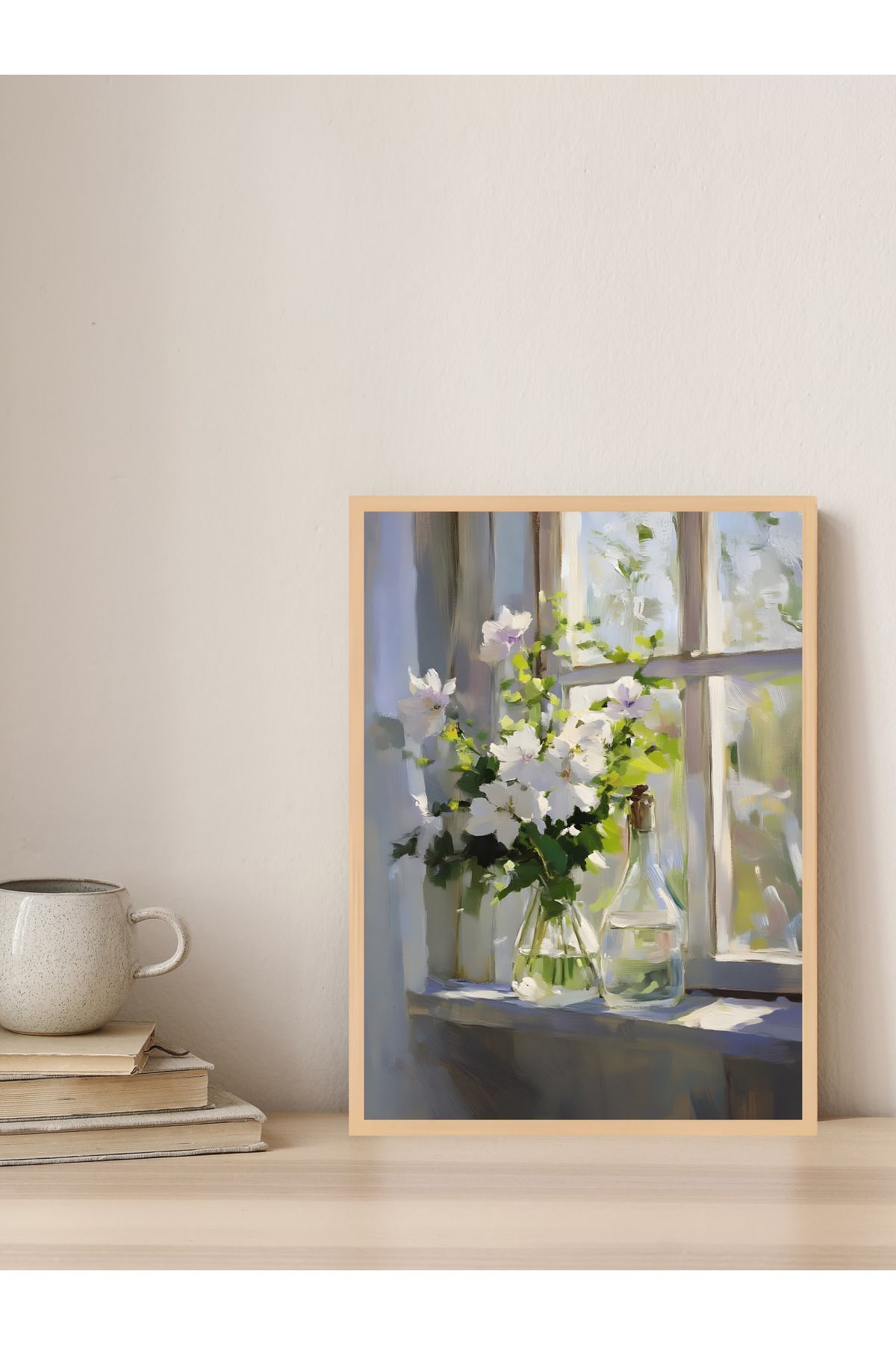 Tuba Decor Tek parça Ahşap Çerçeve Görünümlü MDF Tablo