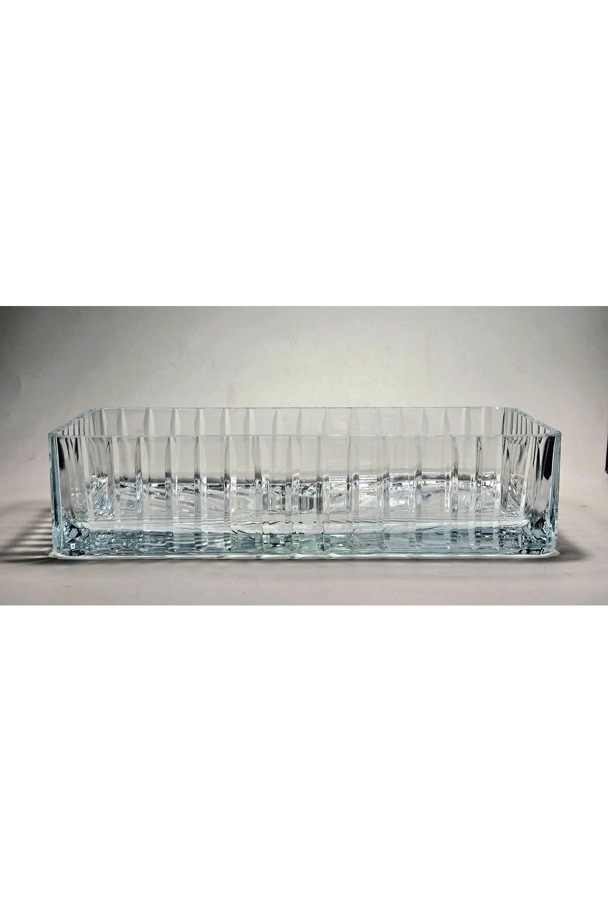 Kristal Market El Yapımı Kristal Vertical Kesim Batom Dekoratif Sunumluk Kase