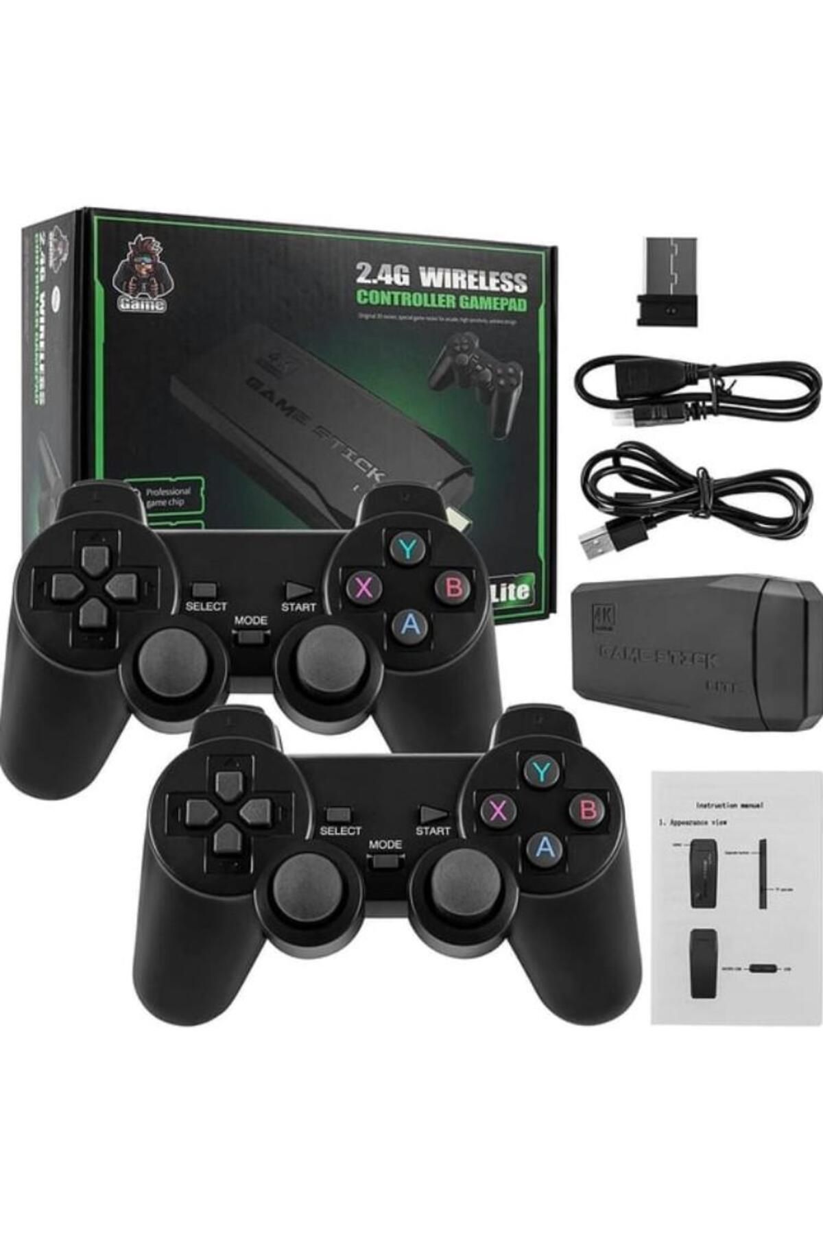 ZhlTools 20000 Oyunlu 2.4G Kablosuz Çift Kol Retro Atari Game Stick Taşınabilir mini oyun çubuğu