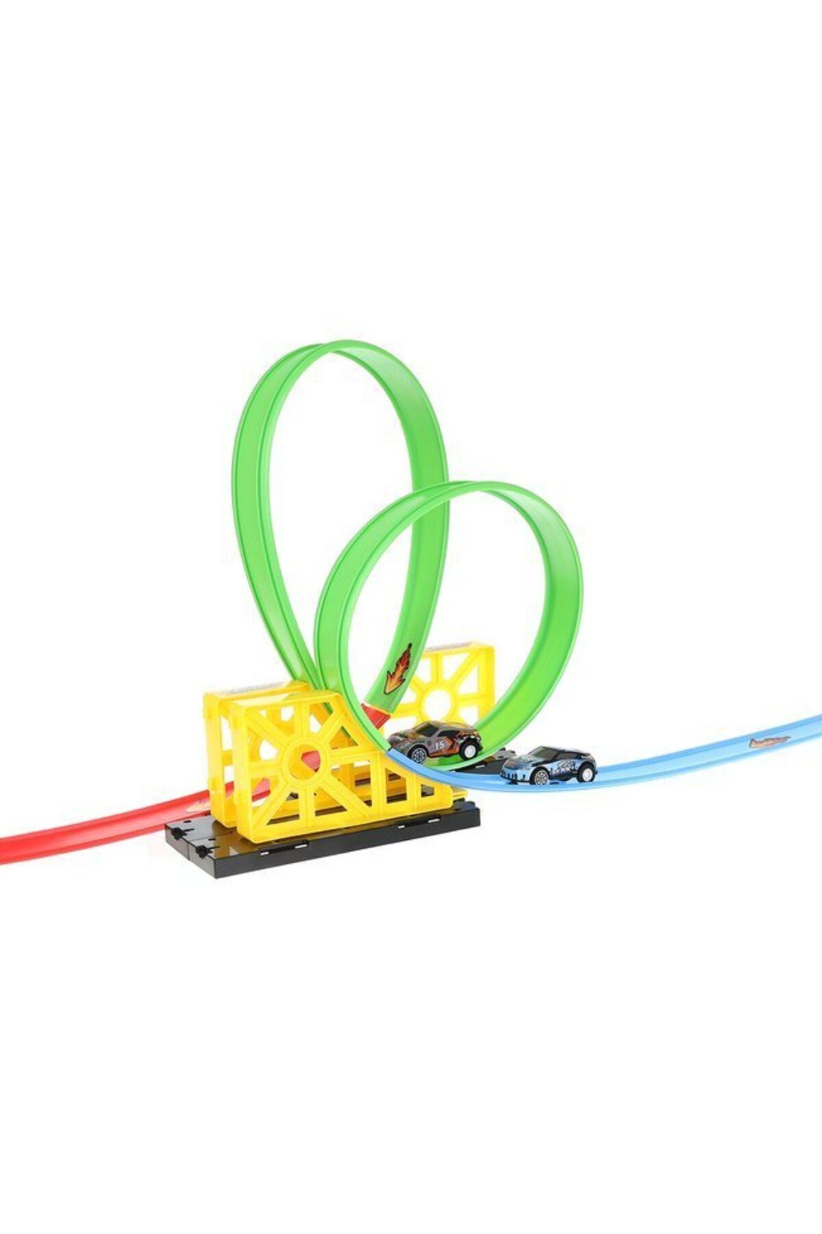 Iso-Circuit with launcher and toy car, track with x 2 loops and 2 cars, track length 165 cm 5