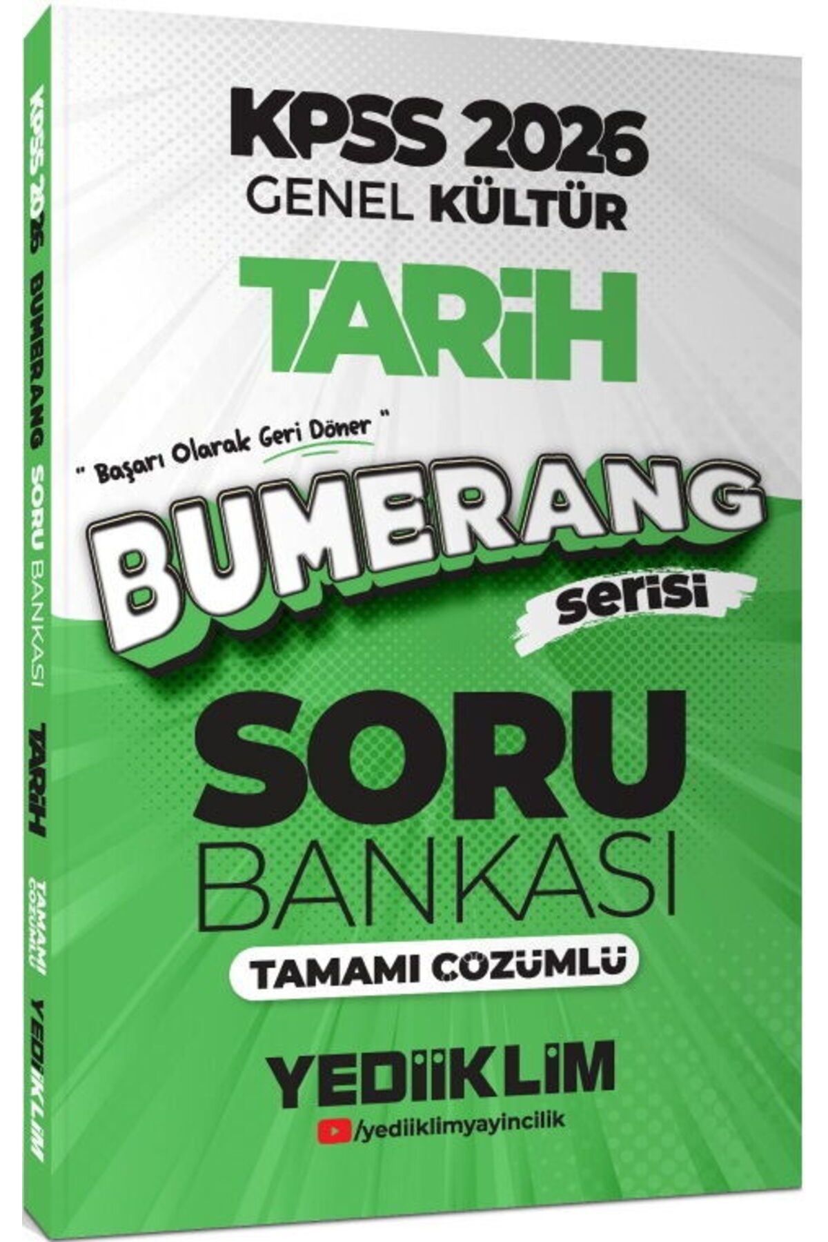 Yediiklim Yayınları Yediiklim Yayınları 2026 KPSS Genel Kültür Bumerang Tarih Tamamı Çözümlü Soru Bankası
