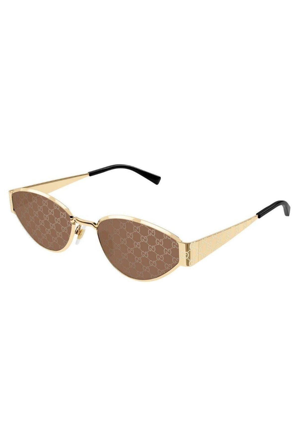 Gucci GG1853S 003 55-19 Kadın Güneş Gözlüğü – Cat Eye Çerçeve, Kahverengi Lens, UV400 Koruma
