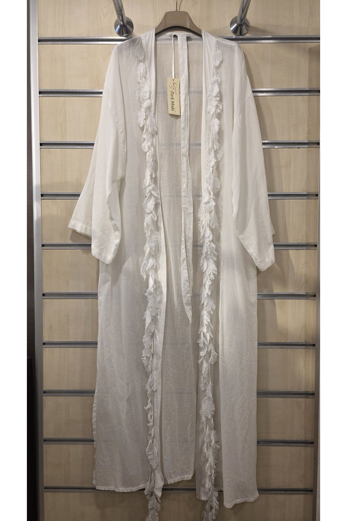 Park Moda Kimono Yapraklı Pamuklu