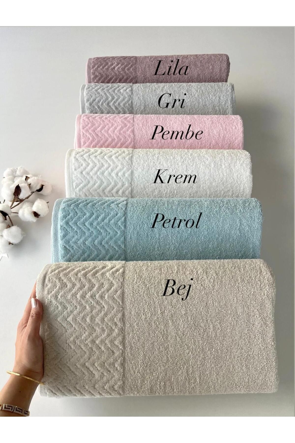 sarra MYSOFT 90X150 ZİKZAK BANYO HAVLUSU - PETROL
