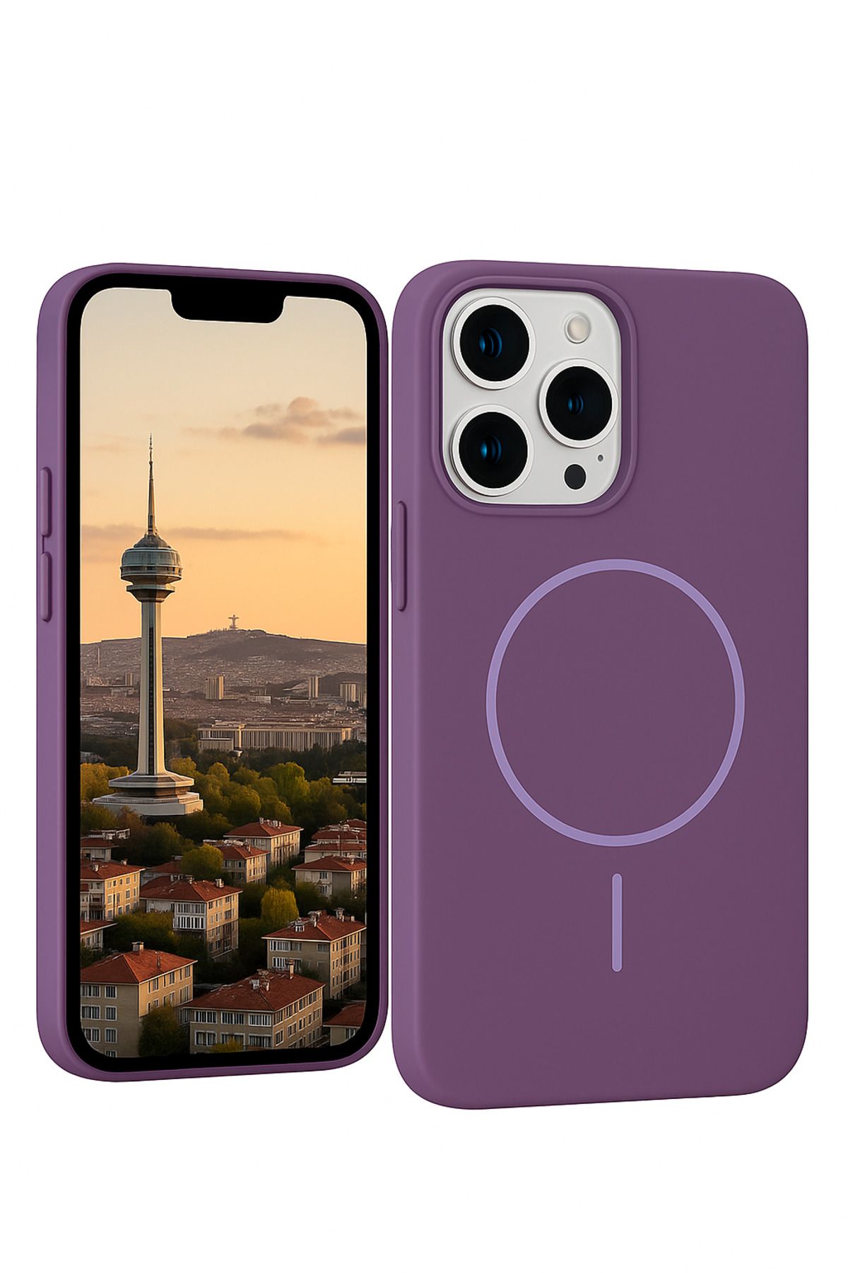 Peeq iPhone 14 Pro Max MagSnap Silikon Magsafe Premium Ultra Hafif Kapak