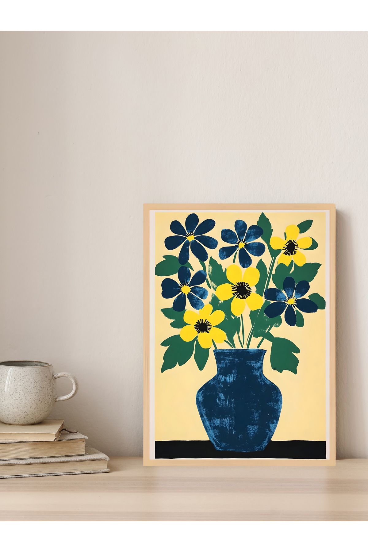 Tuba Decor Tek parça Ahşap Çerçeve Görünümlü MDF Tablo