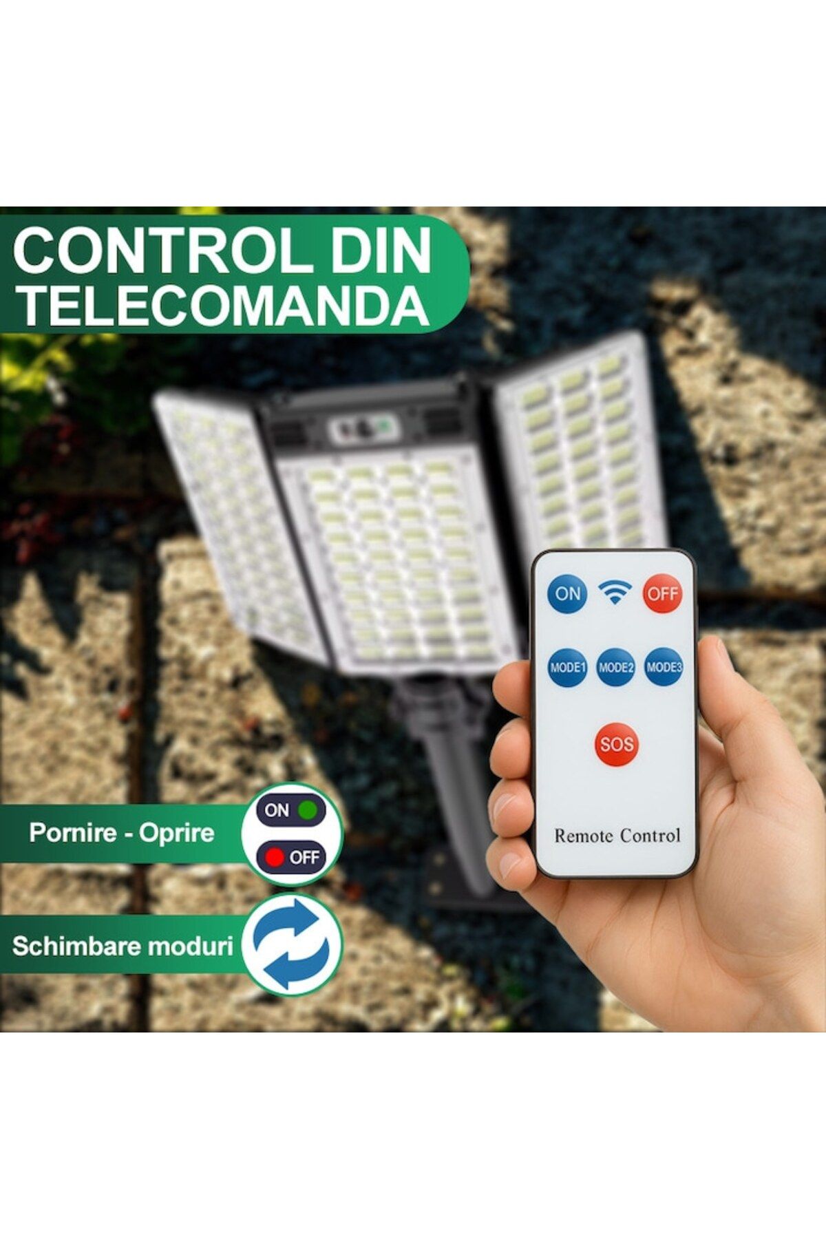 NEXTLY-Lampa solara stradala de exterior cu telecomanda NEXTLY, ajustabila, ABS, W787-2, negru 5