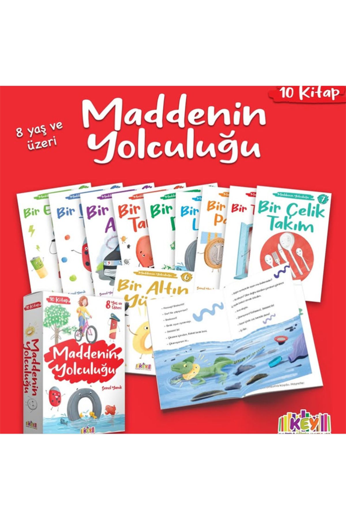 3K YAYIN Kaliteli Eğitim Yayınları (KEY) MADDENİN YOLCULUĞU Hikaye Serisi 10 Kitap 8 Yaş+ 3.SINIF 4.SINIF