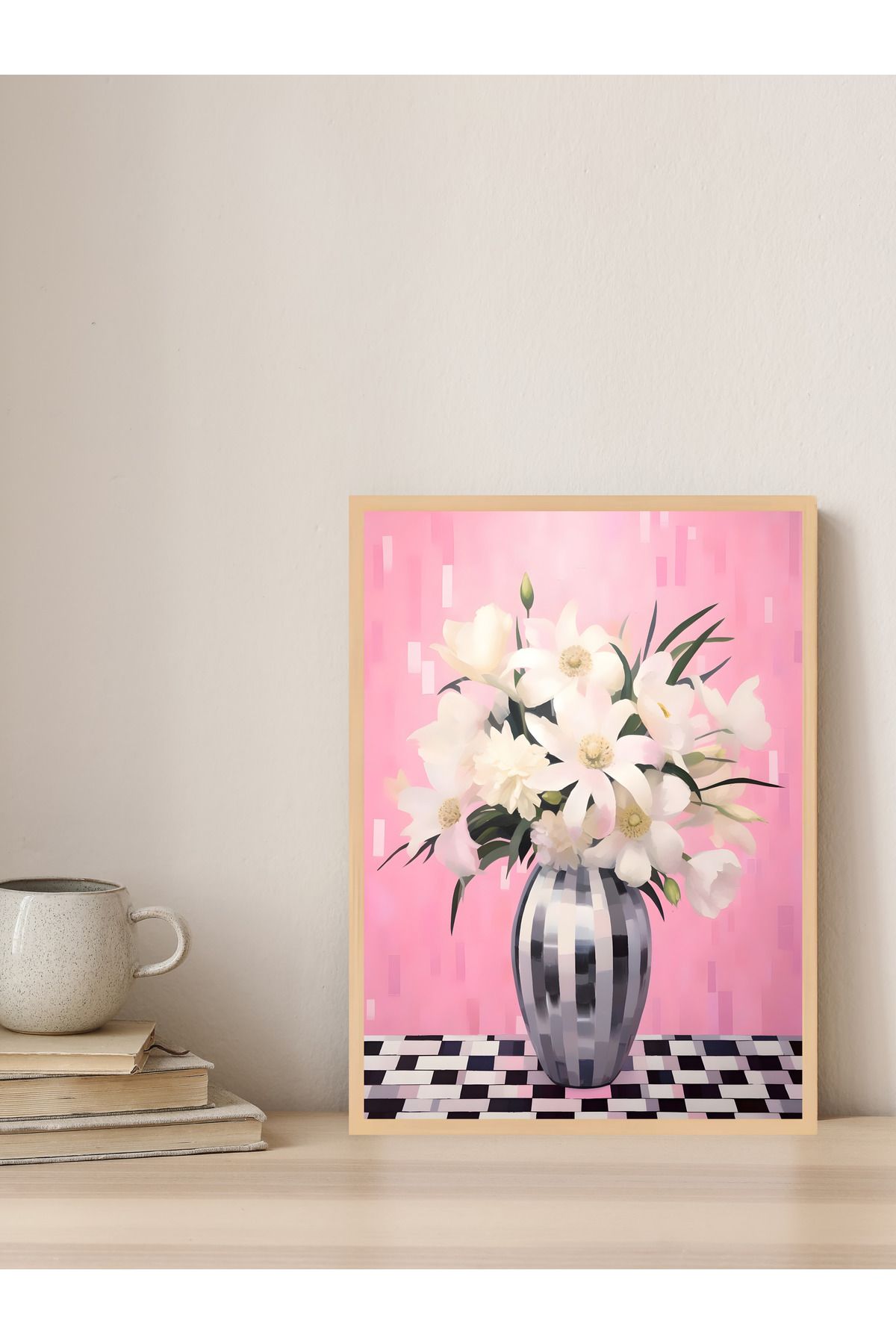 Tuba Decor Tek parça Ahşap Çerçeve Görünümlü MDF Tablo