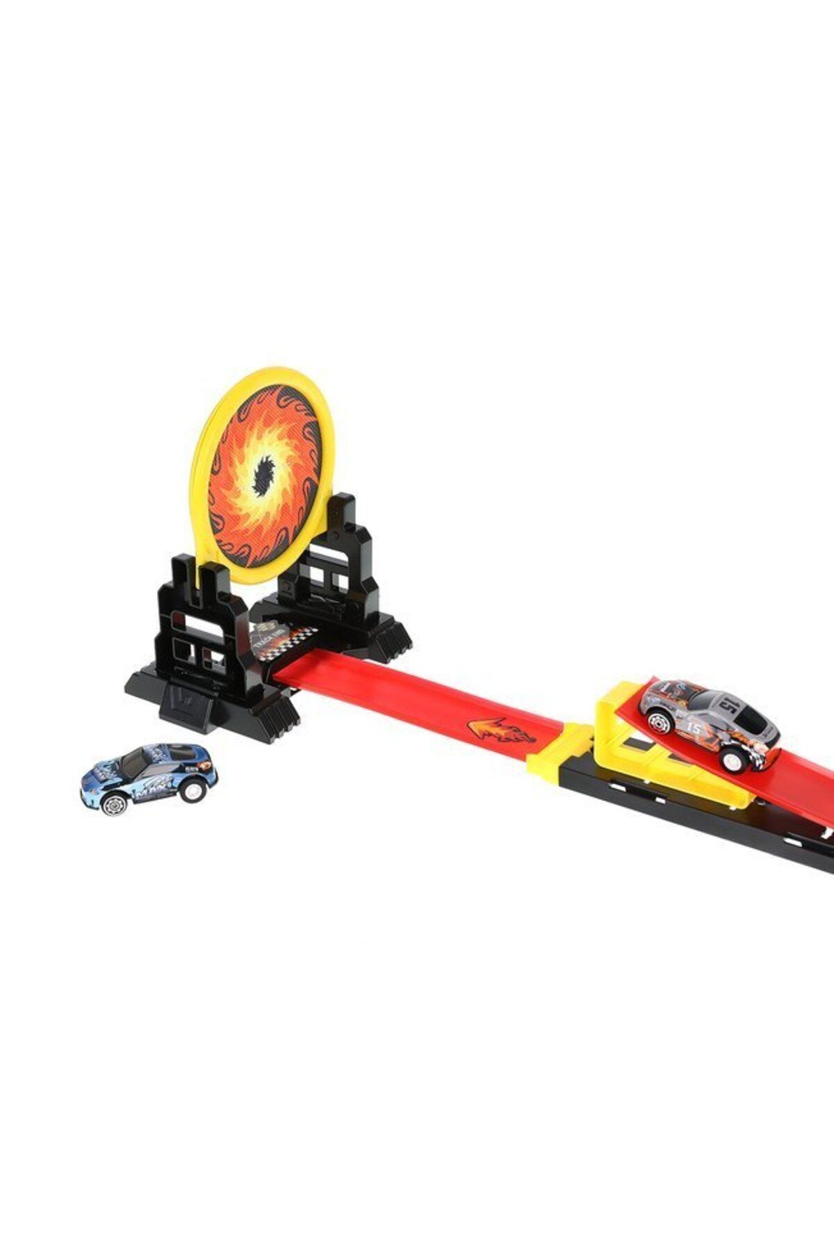 Iso-Circuit with launcher and toy car, track with x 2 loops and 2 cars, track length 165 cm 8