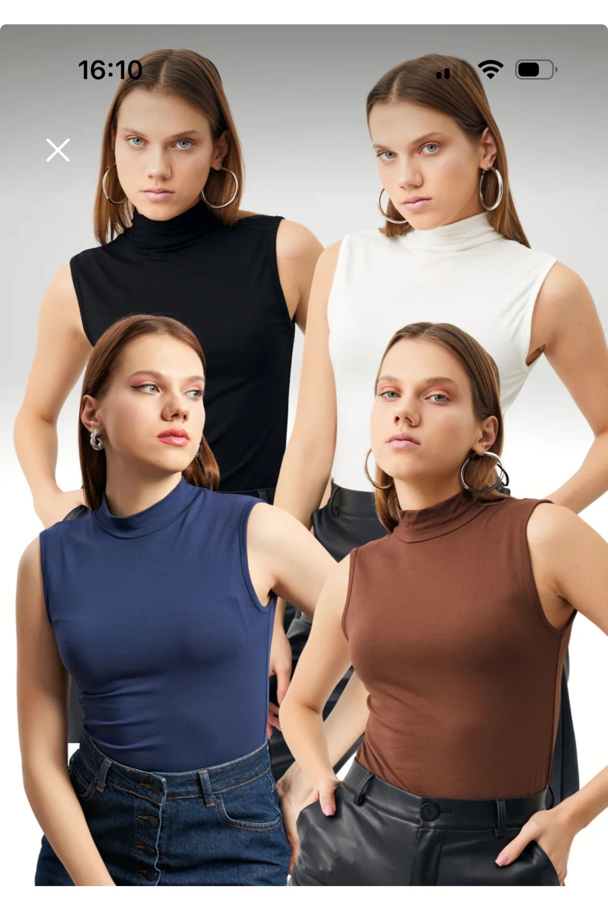 Butik Boğazlı Viskon Kolsuz Kadın Badi - Bluz Pamuklu Badi