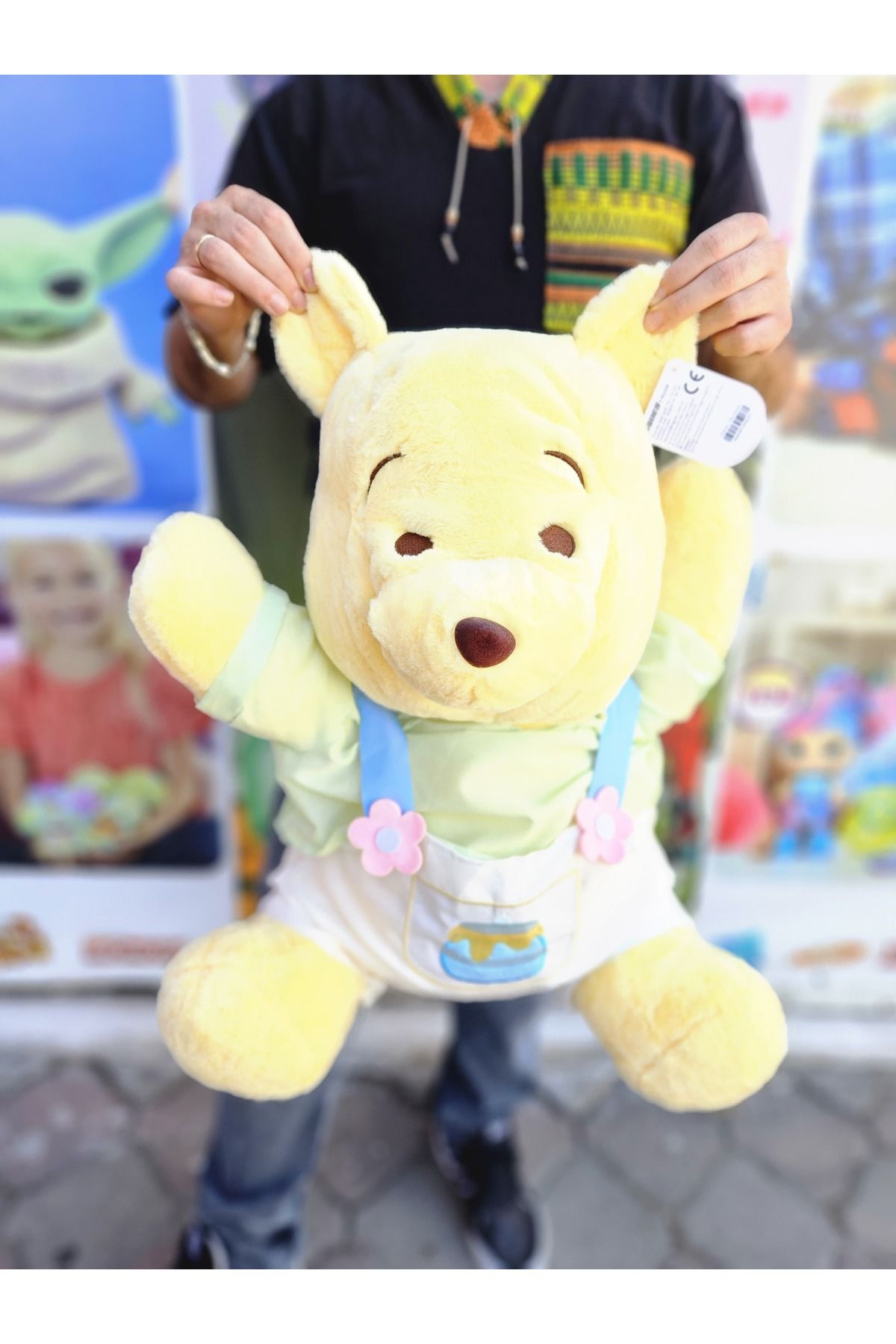 Online 55 Cm Sevimli Elbiseli Peluş Ayı 1.Sınıf Kalite Uyku Arkadaşım Ayıcık Bal Ayısı