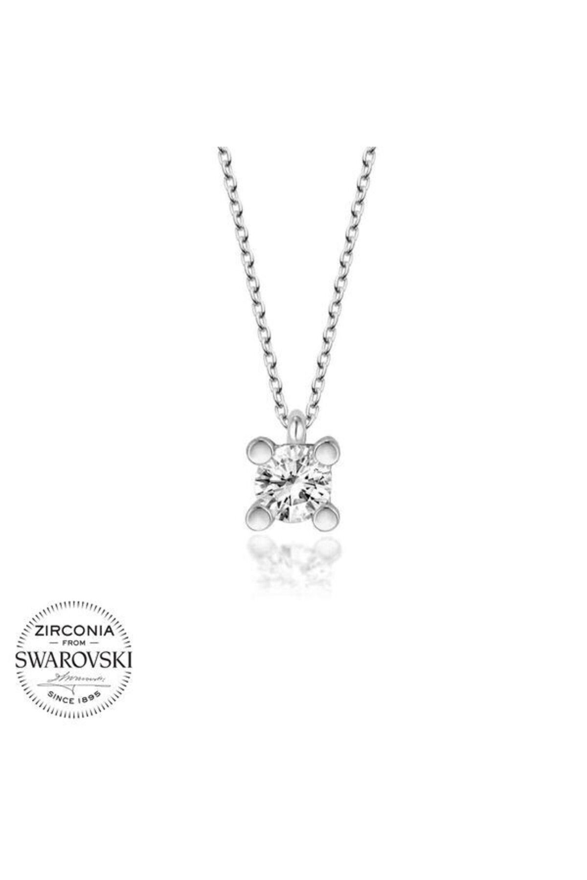shop Taşlı Tek Taş 925 Ayar Gümüş Kolye
