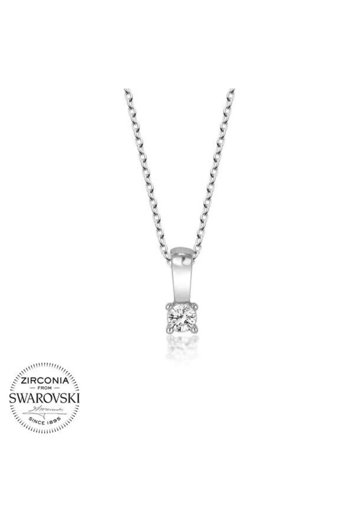 shop Taşlı Tek Taş 925 Ayar Gümüş Kolye