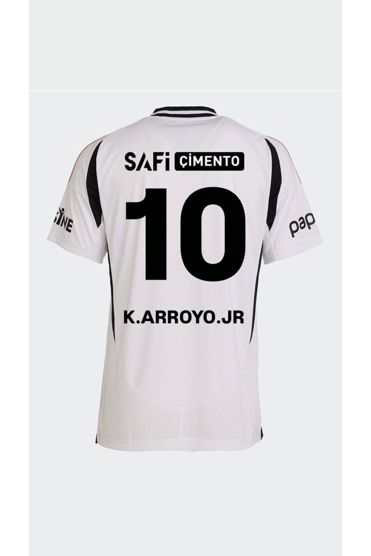 Alaturka Mix Beşiktâş' 2025 ./KENNY ARROYA 10 Yeni Sezon Alternatif Beyaz Harita Desenli Yetişkin Forması