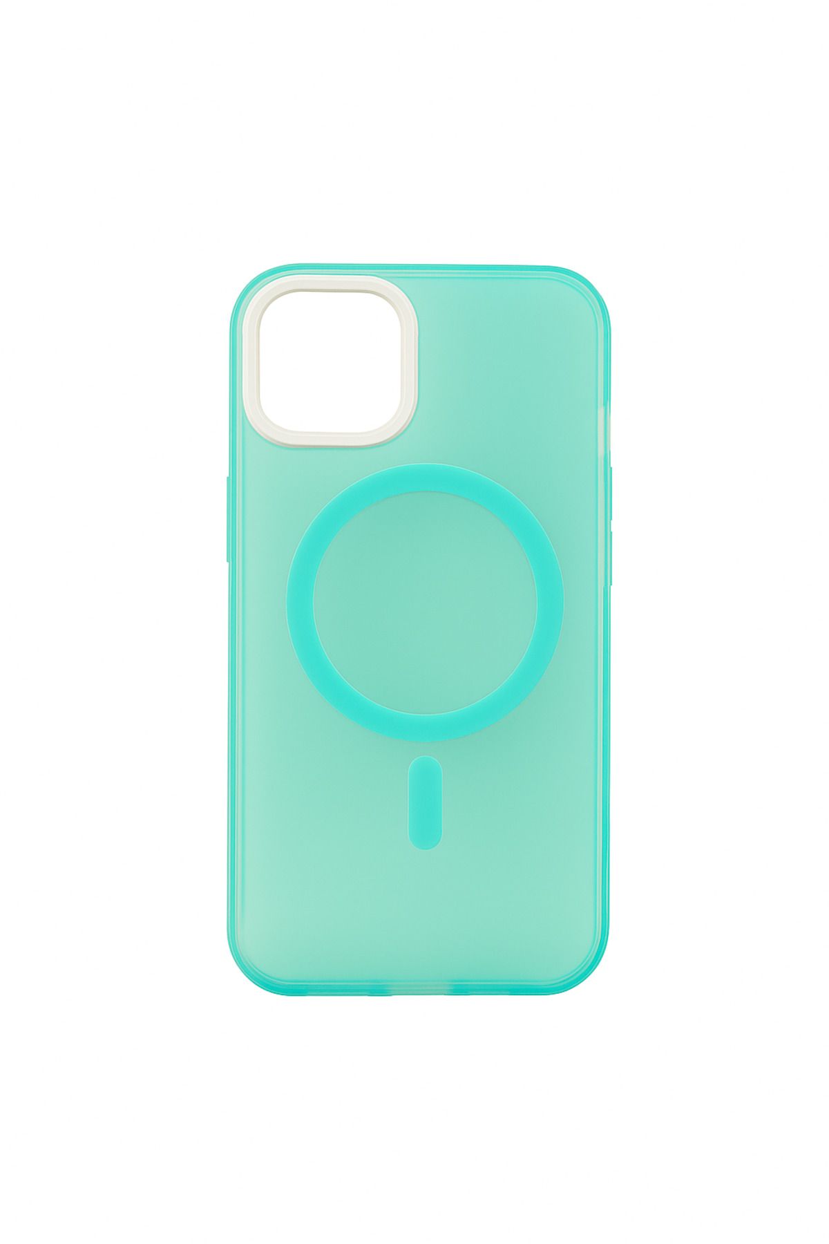 ROSSI Apple IPhone 15 Uyumlu Turkuaz Mat Magsafe özellikli Kılıf Case