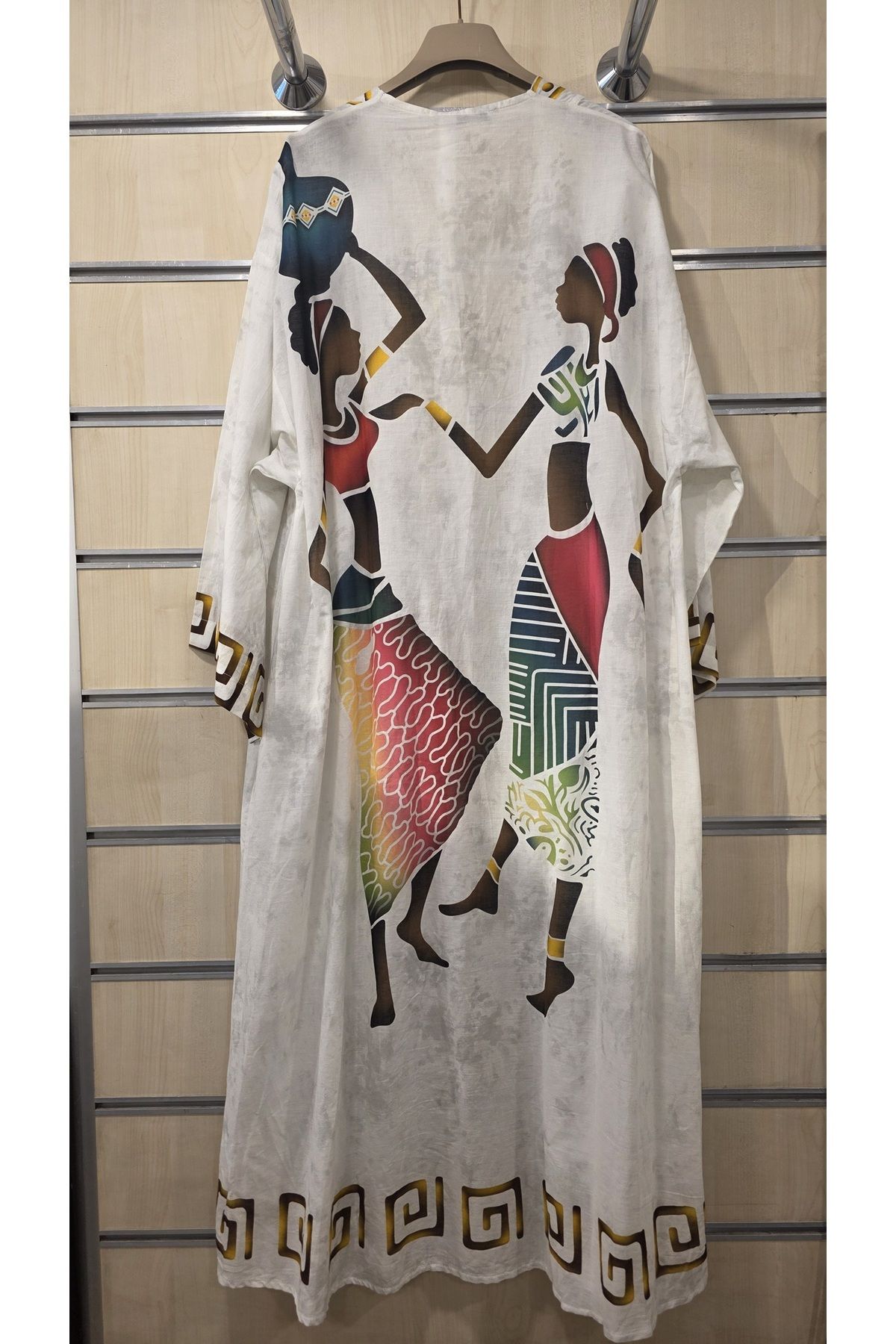 Park Moda Kimono Afrikalı Kız Desenli