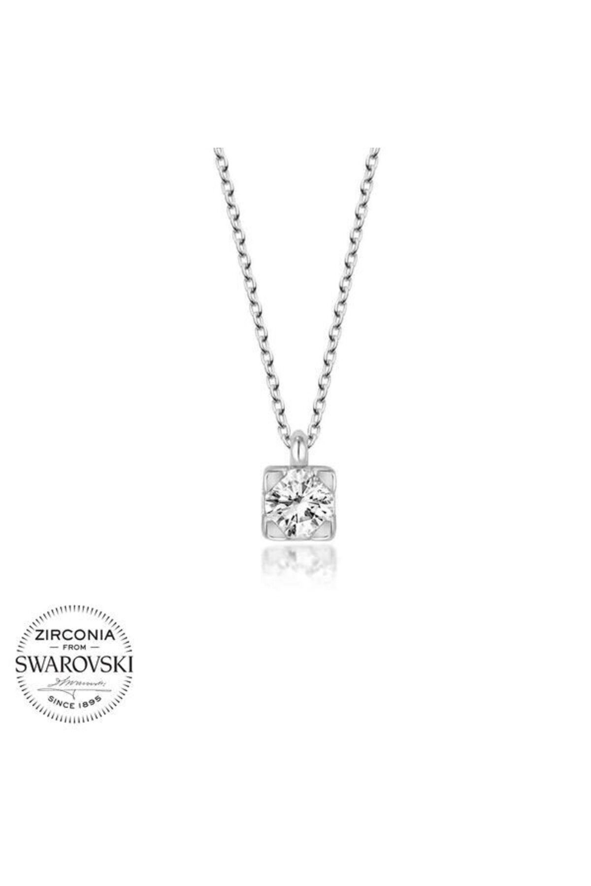 shop Taşlı Tek Taş 925 Ayar Gümüş Kolye
