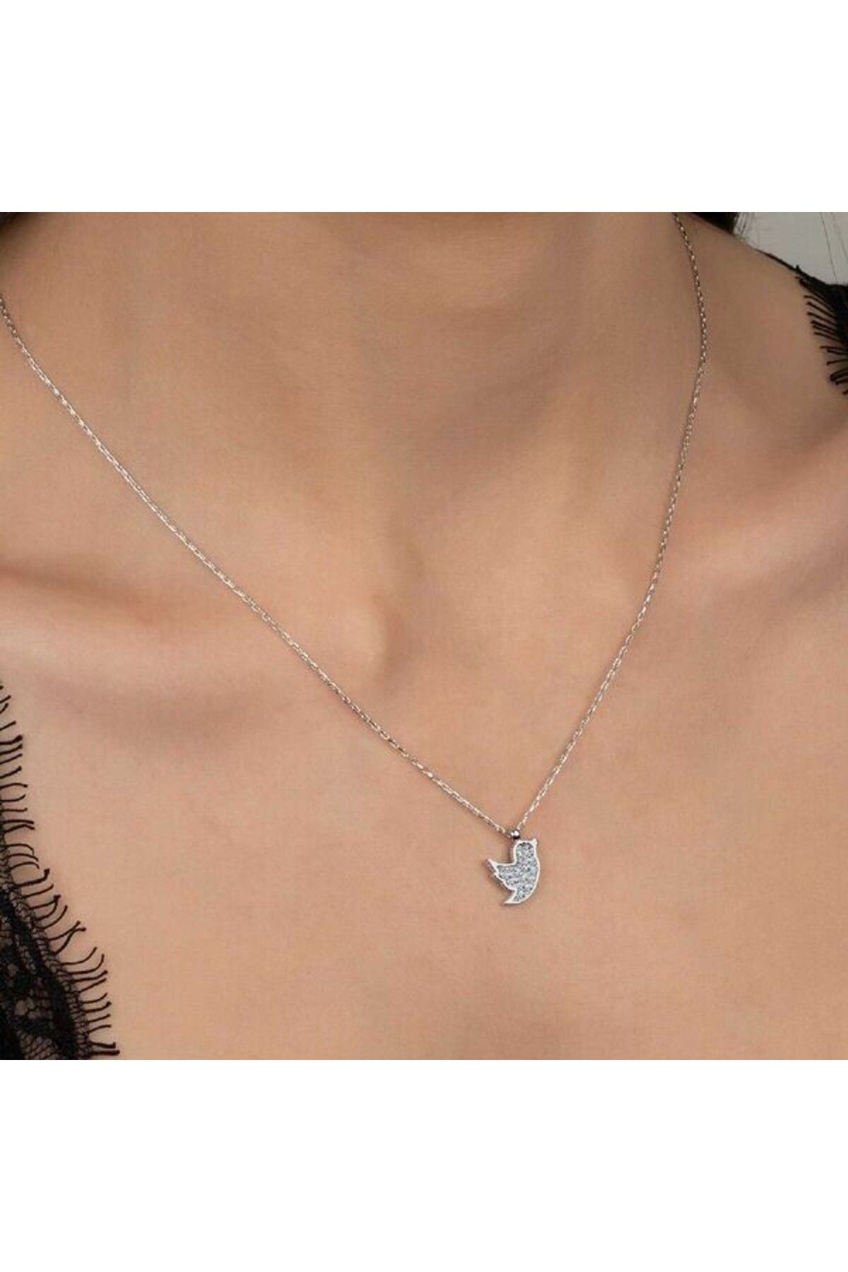 shop Kuş 925 Ayar Gümüş Kolye