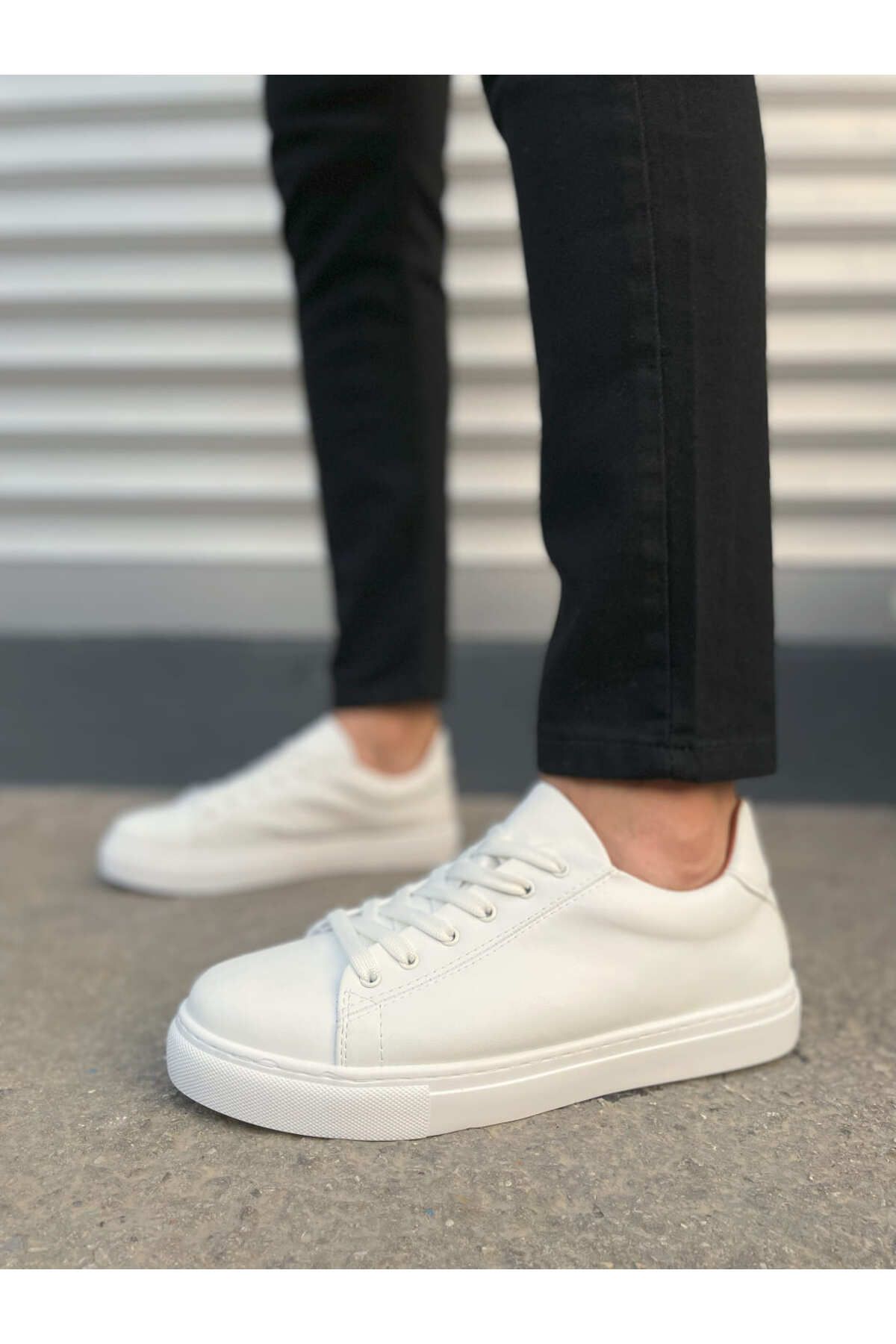Zerenyus JY122 Mode Bağcıklı Günlük Erkek Sneaker - Beyaz