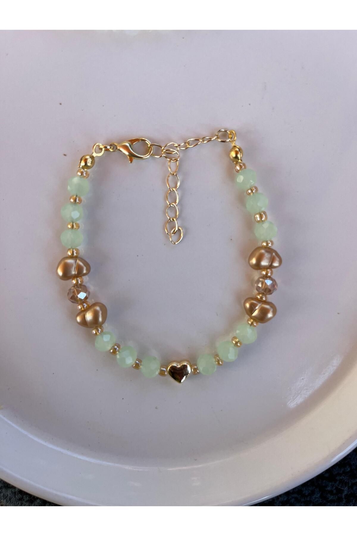 Fata Morgana Accessory Su Yeşili Kalpli Bileklik