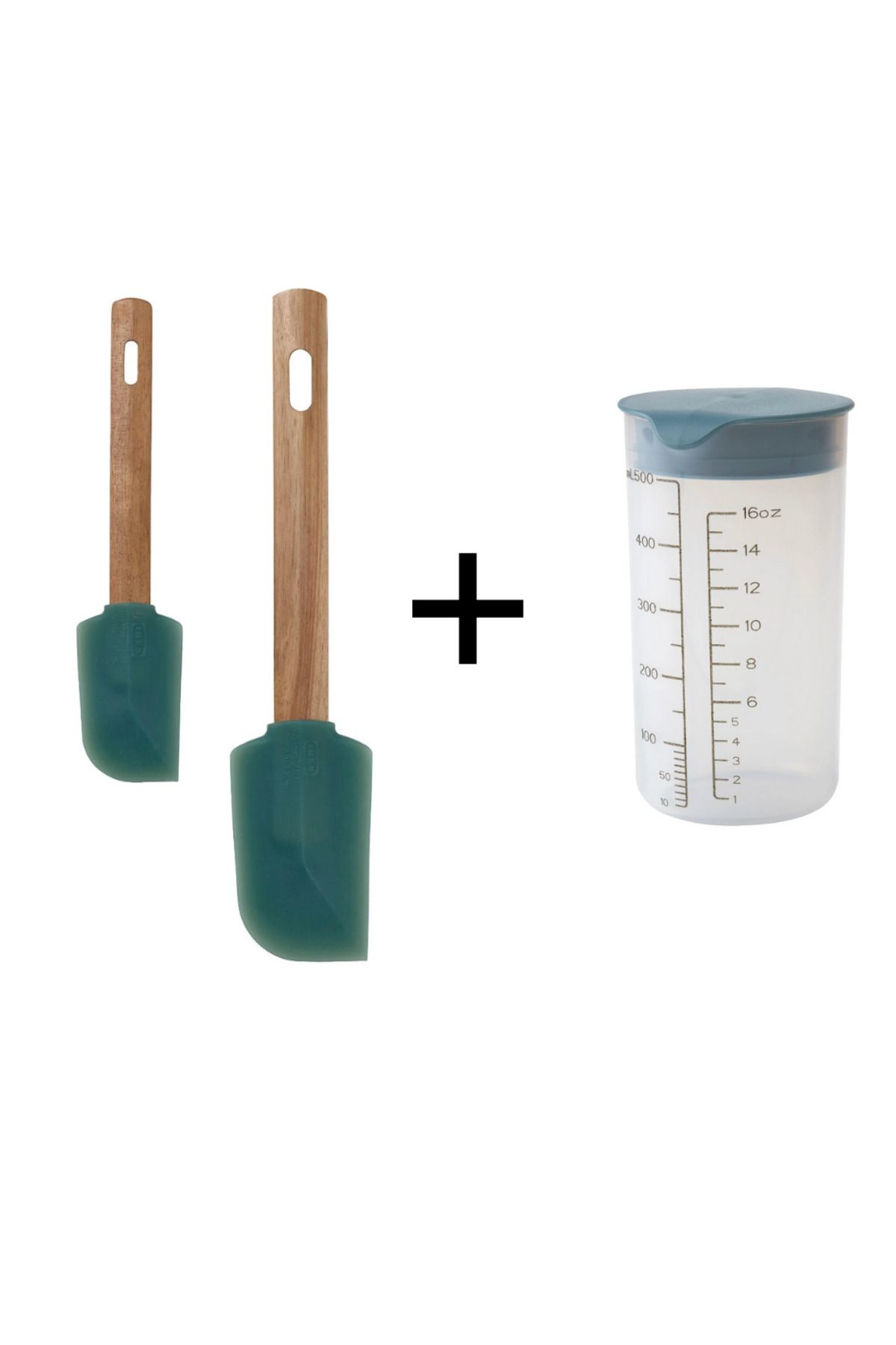IKEA BÄCKRÖDING 2'li Büyük Spatula ve STANDARDMATT Ölçü Kabı Seti