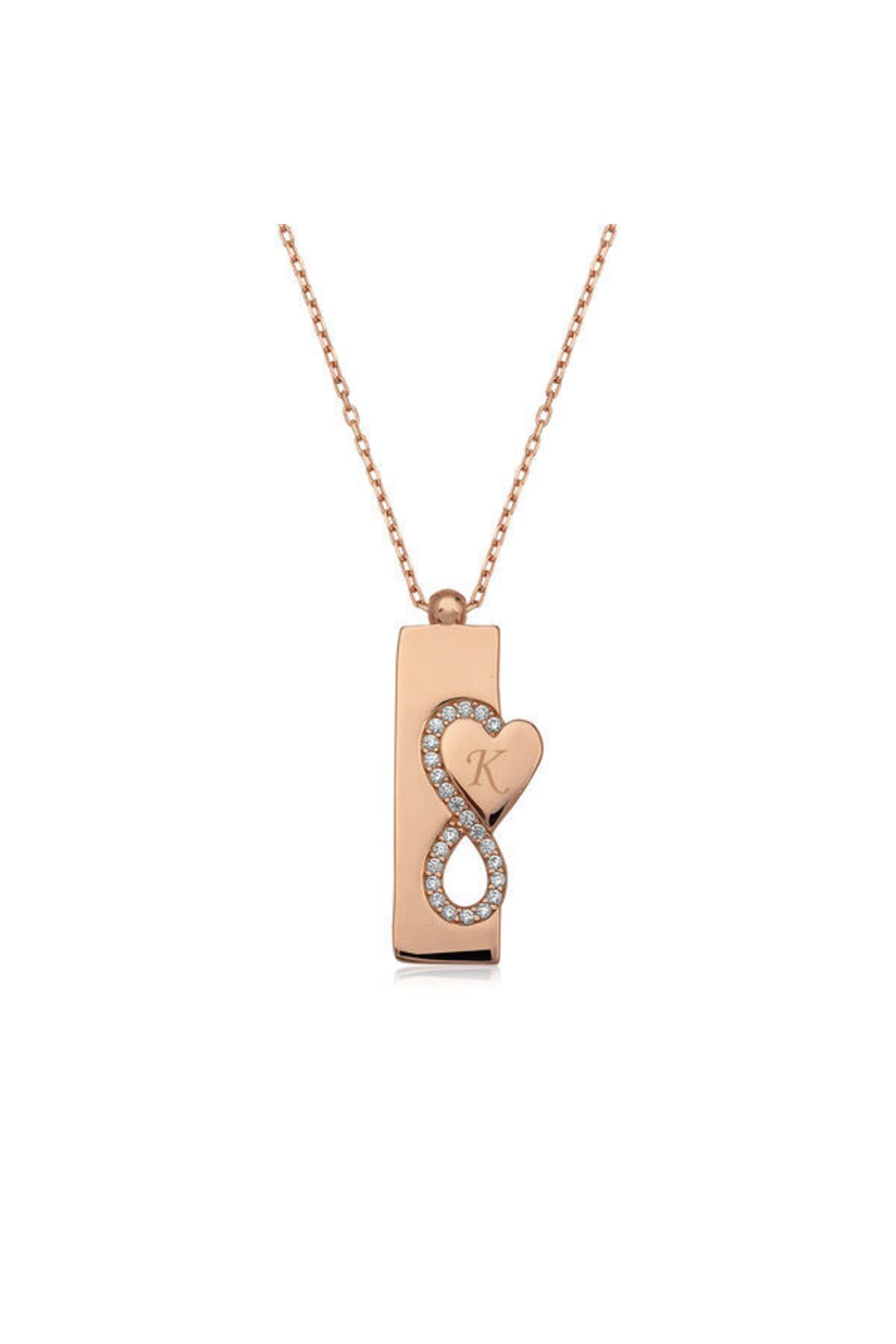 shop Rose Kalpli İsimli 925 Ayar Gümüş Kolye