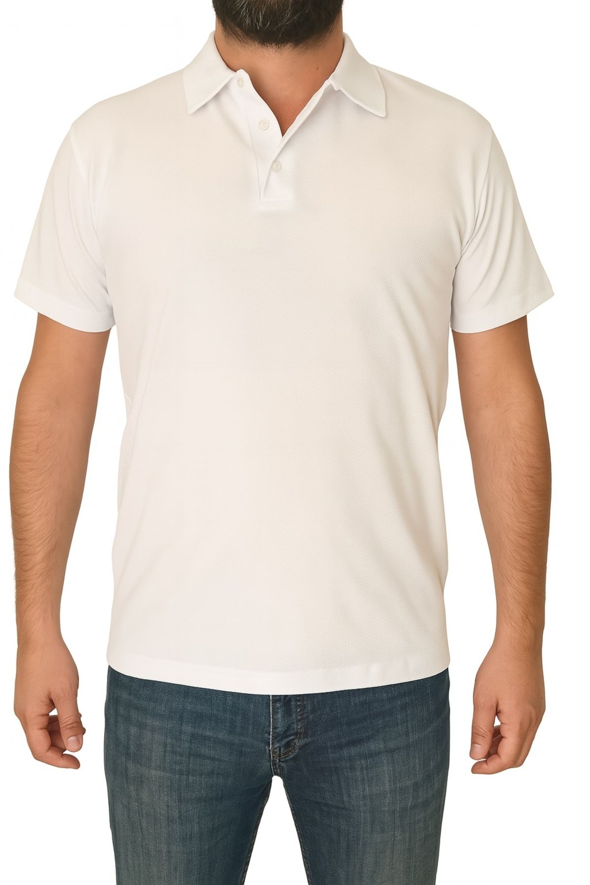 Q-LOOK ERKEK BEYAZ PETEK POLO