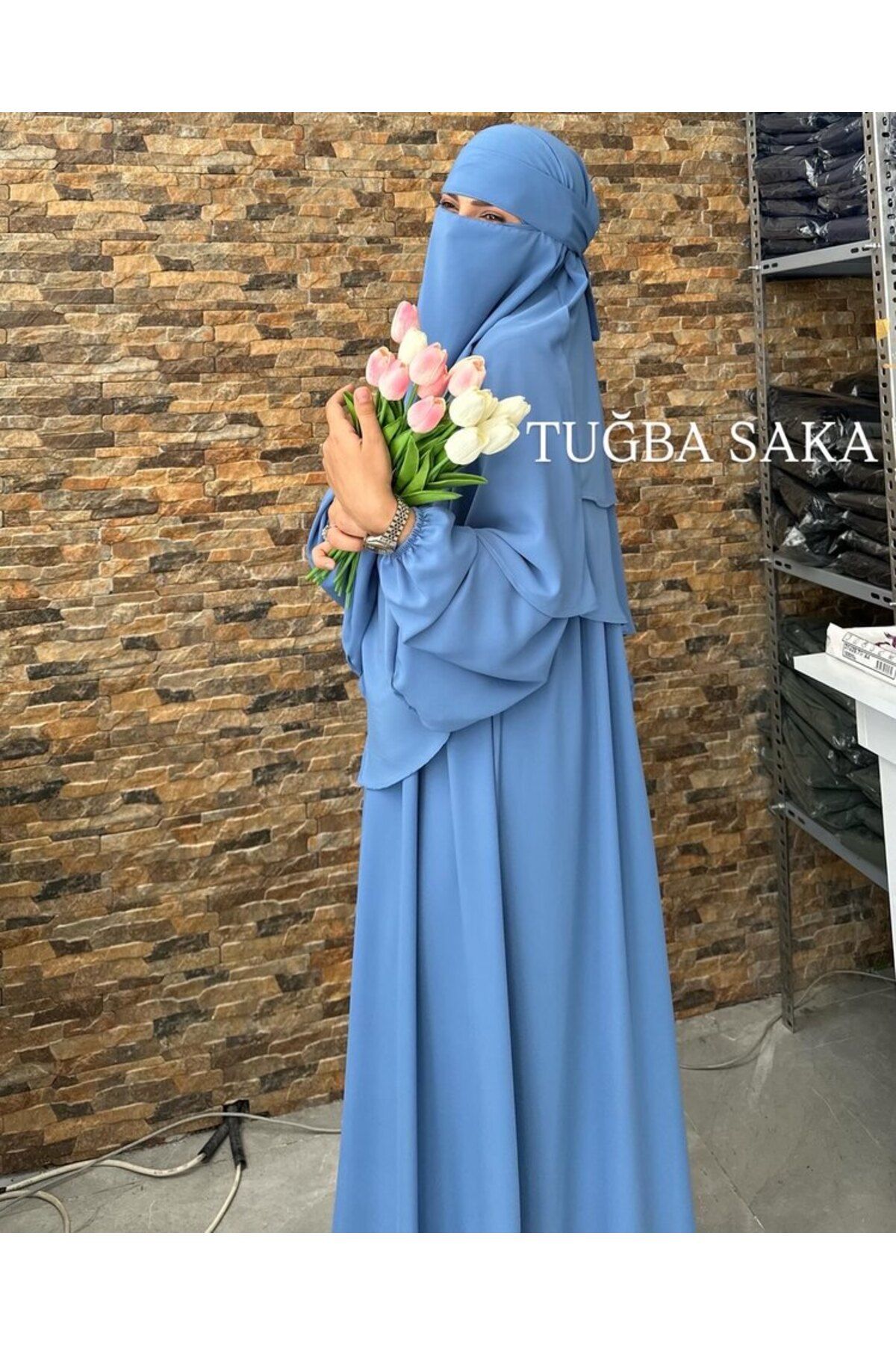 Hijab ELBİSE - SUFLE - PEÇE - 3LÜ TAKIM MEDİNE KUMAŞ