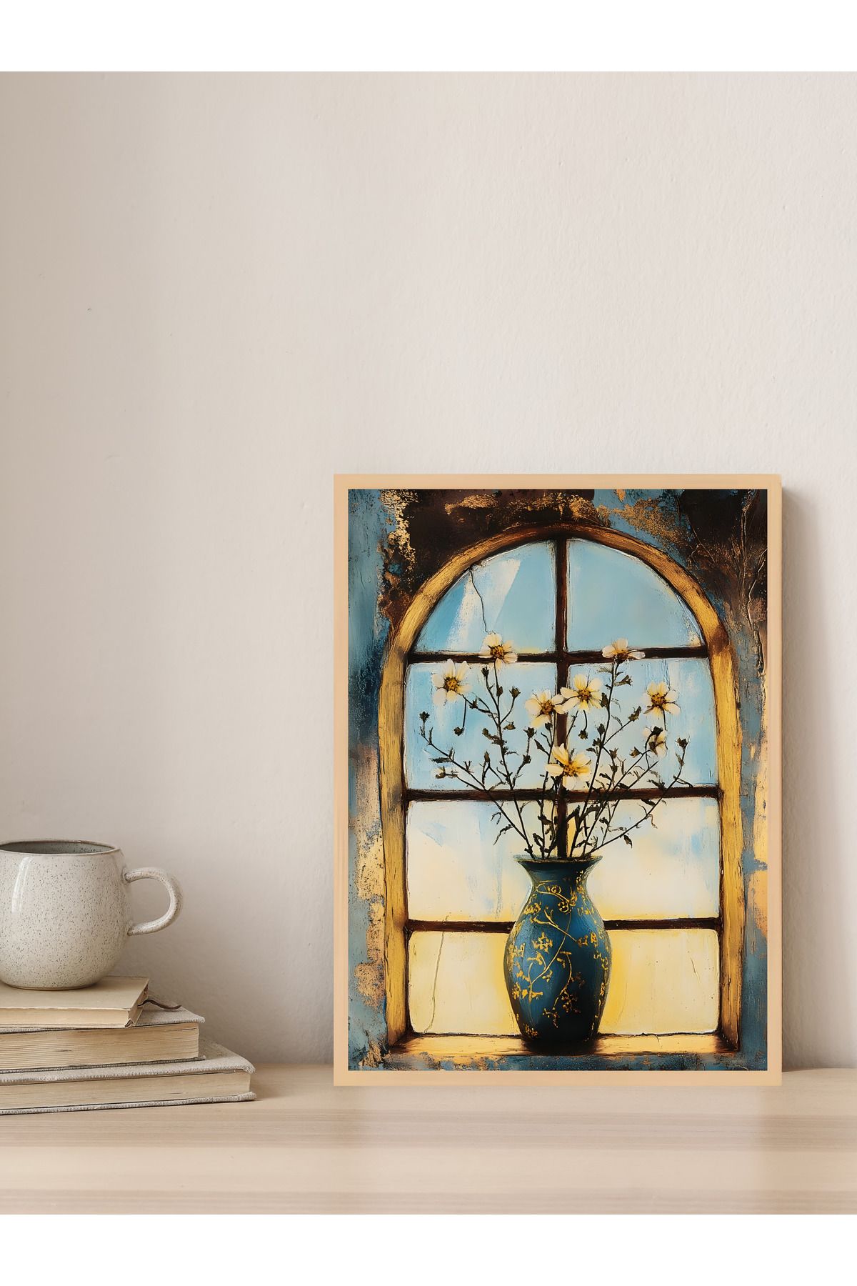 Tuba Decor Tek parça Ahşap Çerçeve Görünümlü MDF Tablo