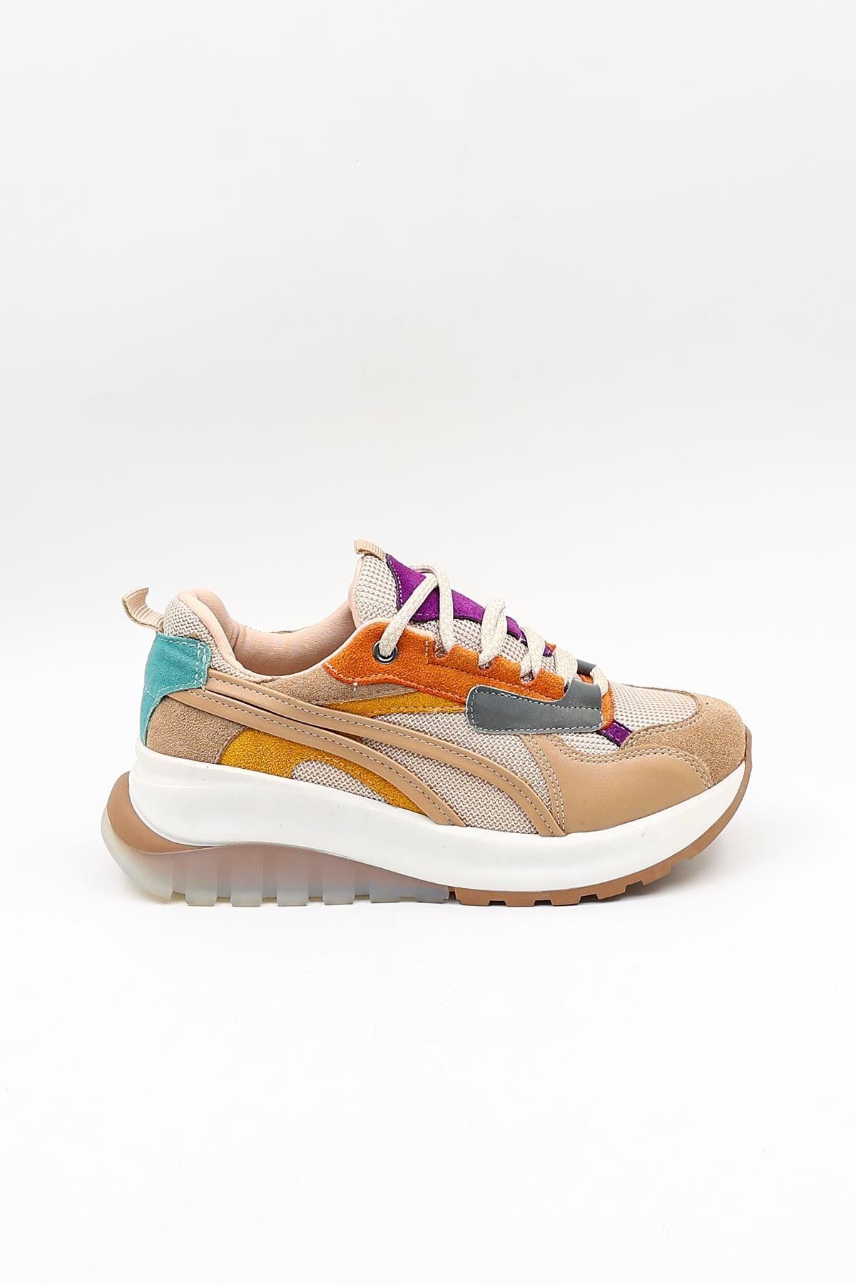 KRISTE BELL Sneaker Kadın Spor Ayakkabı Kb59118 Bej Multi