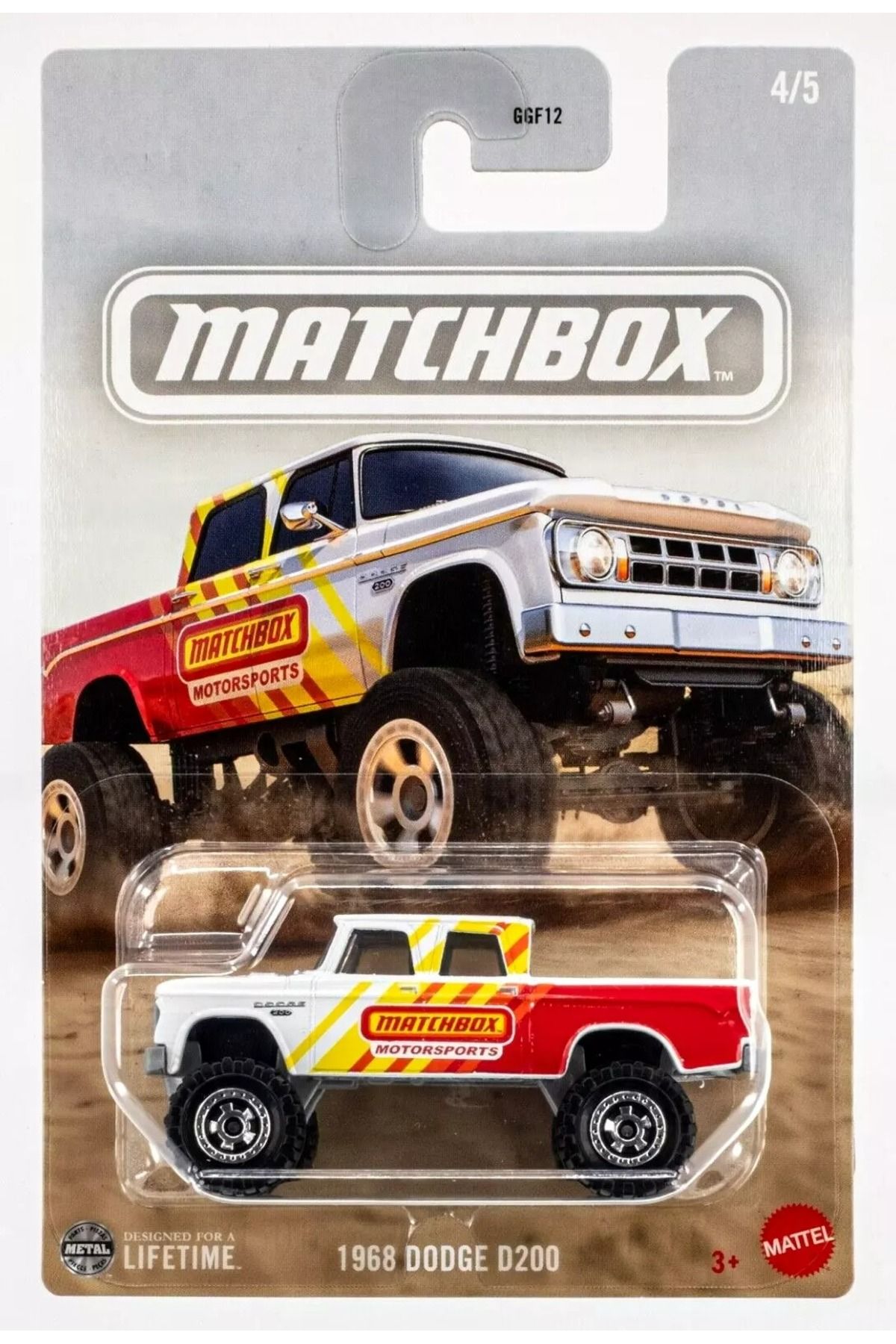 HOT WHEELS Matchbox 1968 Dodge D200 Motorsports Pickup Diecast Model Araba
