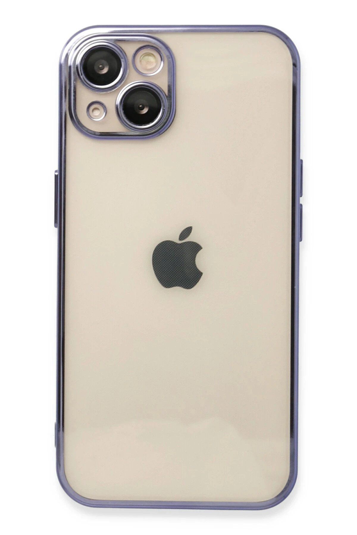 Tilmiz iPhone 13 Kılıf Lensli Silikon - Mor