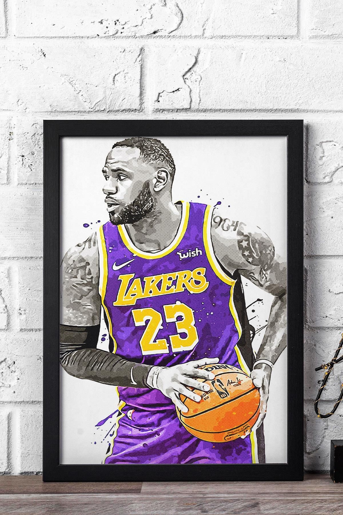 Saturn LeBron James Çerçeveli Tablo - Basketbol NBA Posteri Tablo