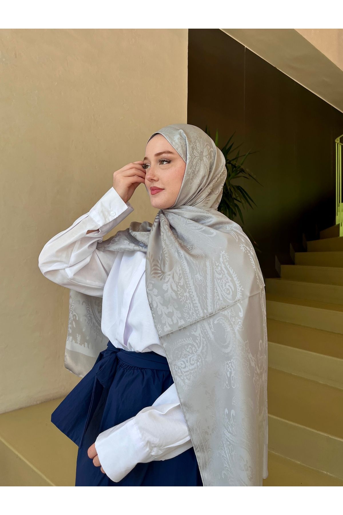 hijabchi Etnik Jakar Şal Osmanlı Esintisi Desen -