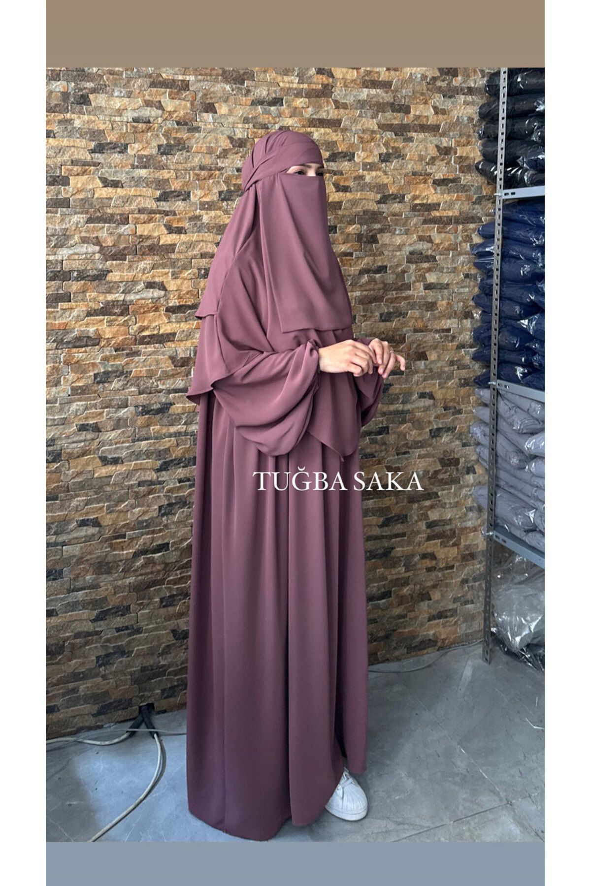 Hijab ELBİSE - SUFLE - PEÇE - 3LÜ TAKIM MEDİNE KUMAŞ