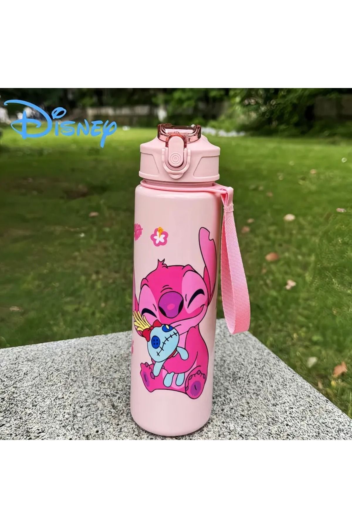 mujeres Stitch Suluk, Su Matarasi, Sızdırmaz Kapak ve Dahili Pipetli, BPA Free, 750ml
