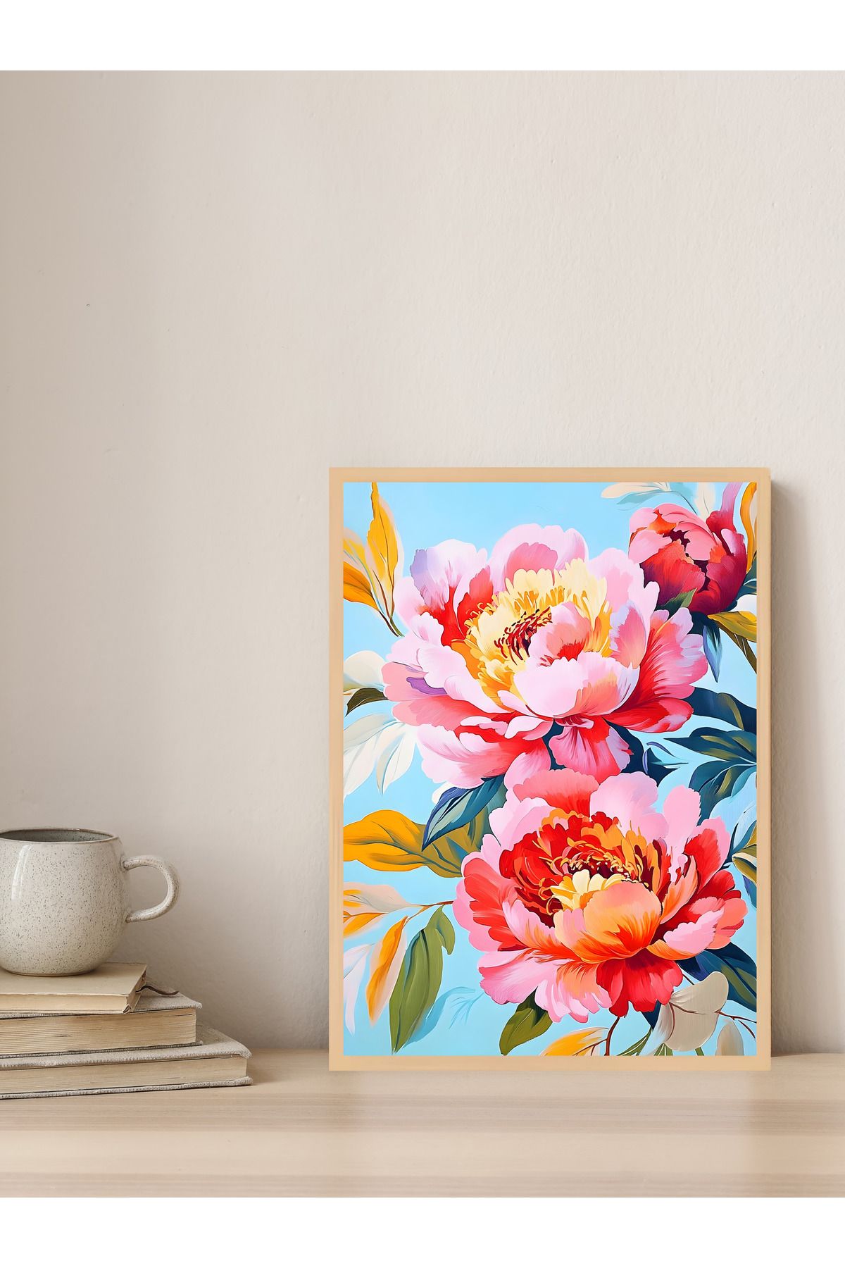 Tuba Decor Tek parça Ahşap Çerçeve Görünümlü MDF Tablo