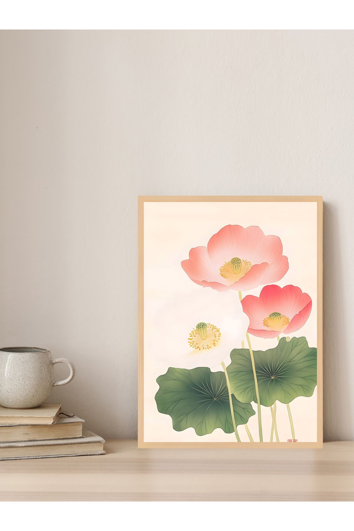Tuba Decor Tek parça Ahşap Çerçeve Görünümlü MDF Tablo