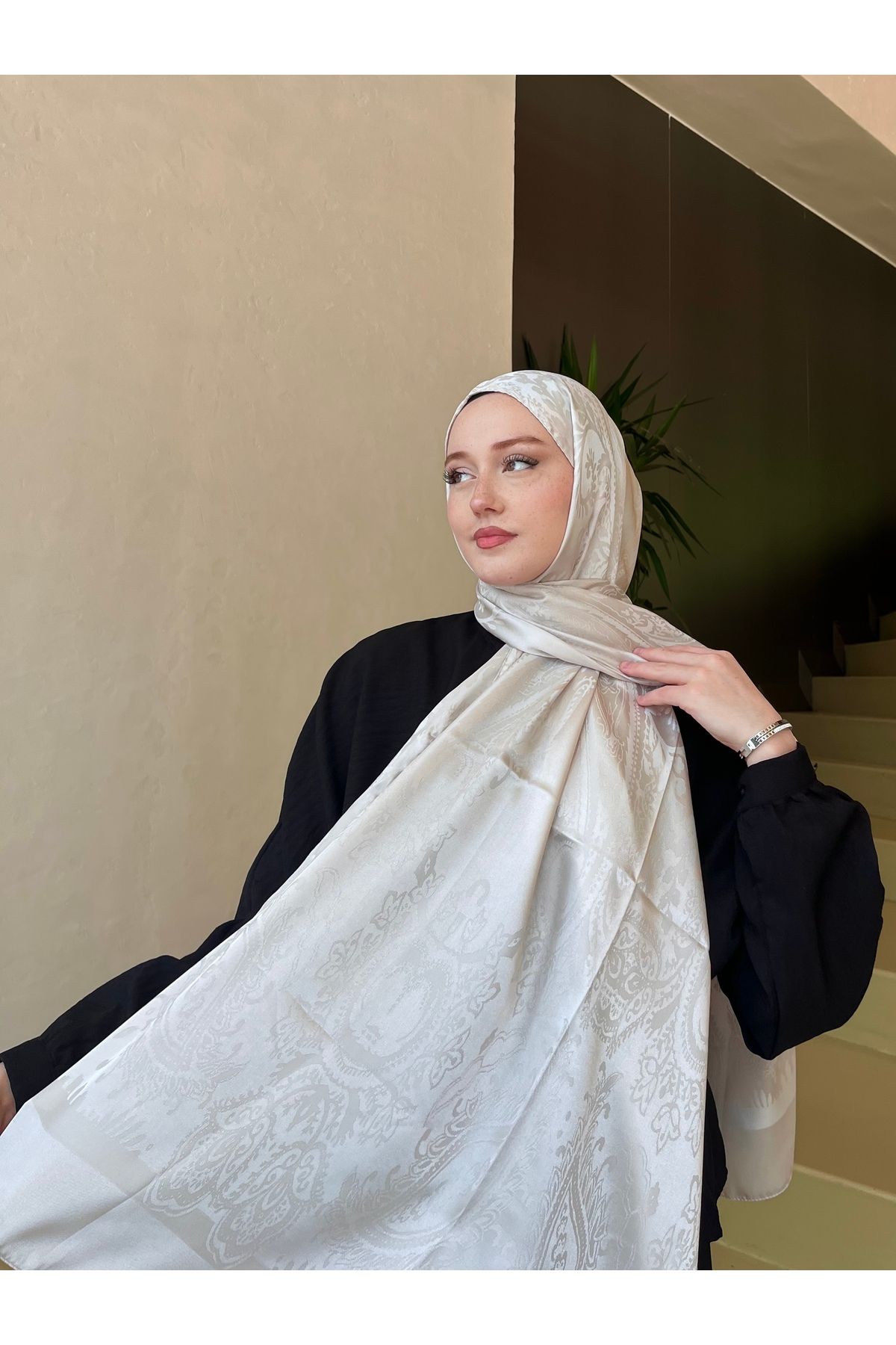 hijabchi Etnik Jakar Şal Osmanlı Esintisi Desen -