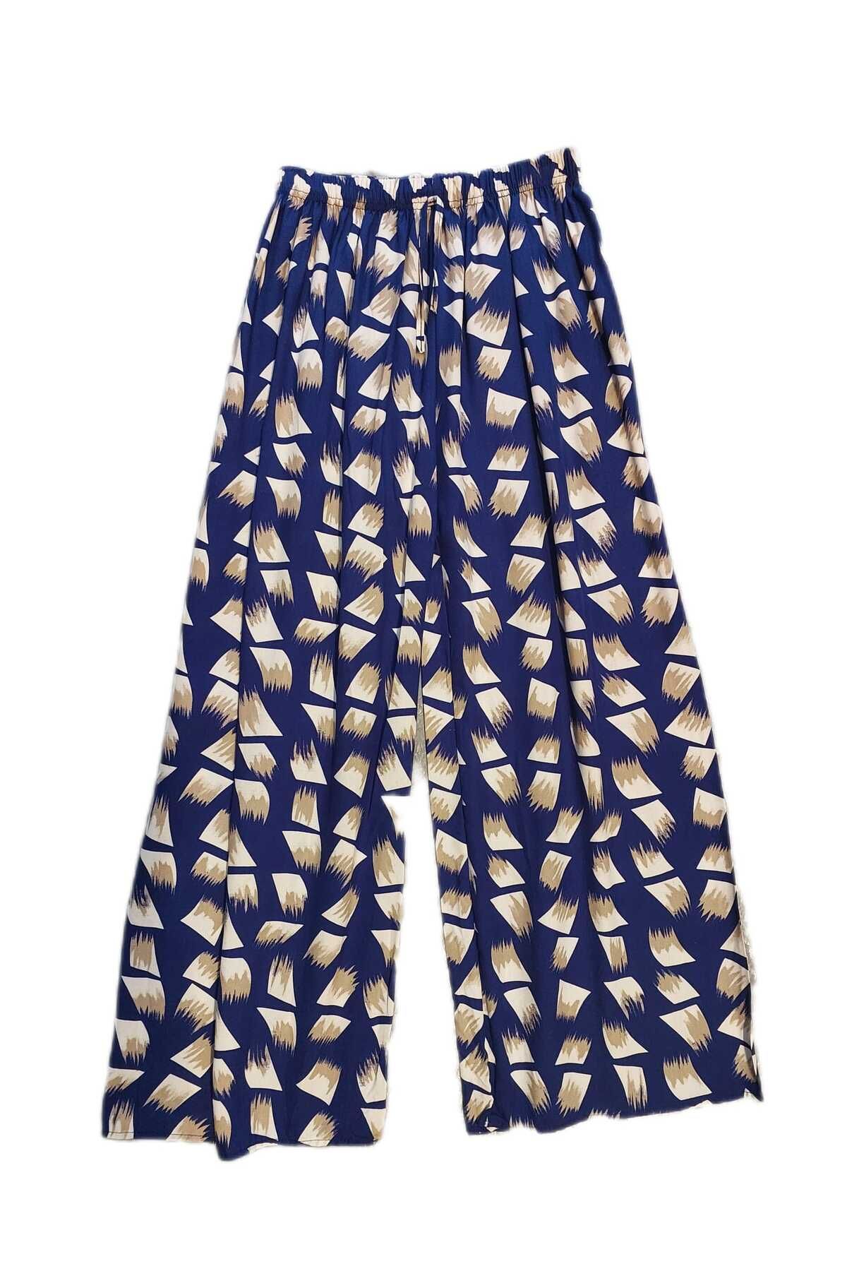NiLi KADIN ETNİK DESENLİ BOL KESİM YAZLIK PANTALON
