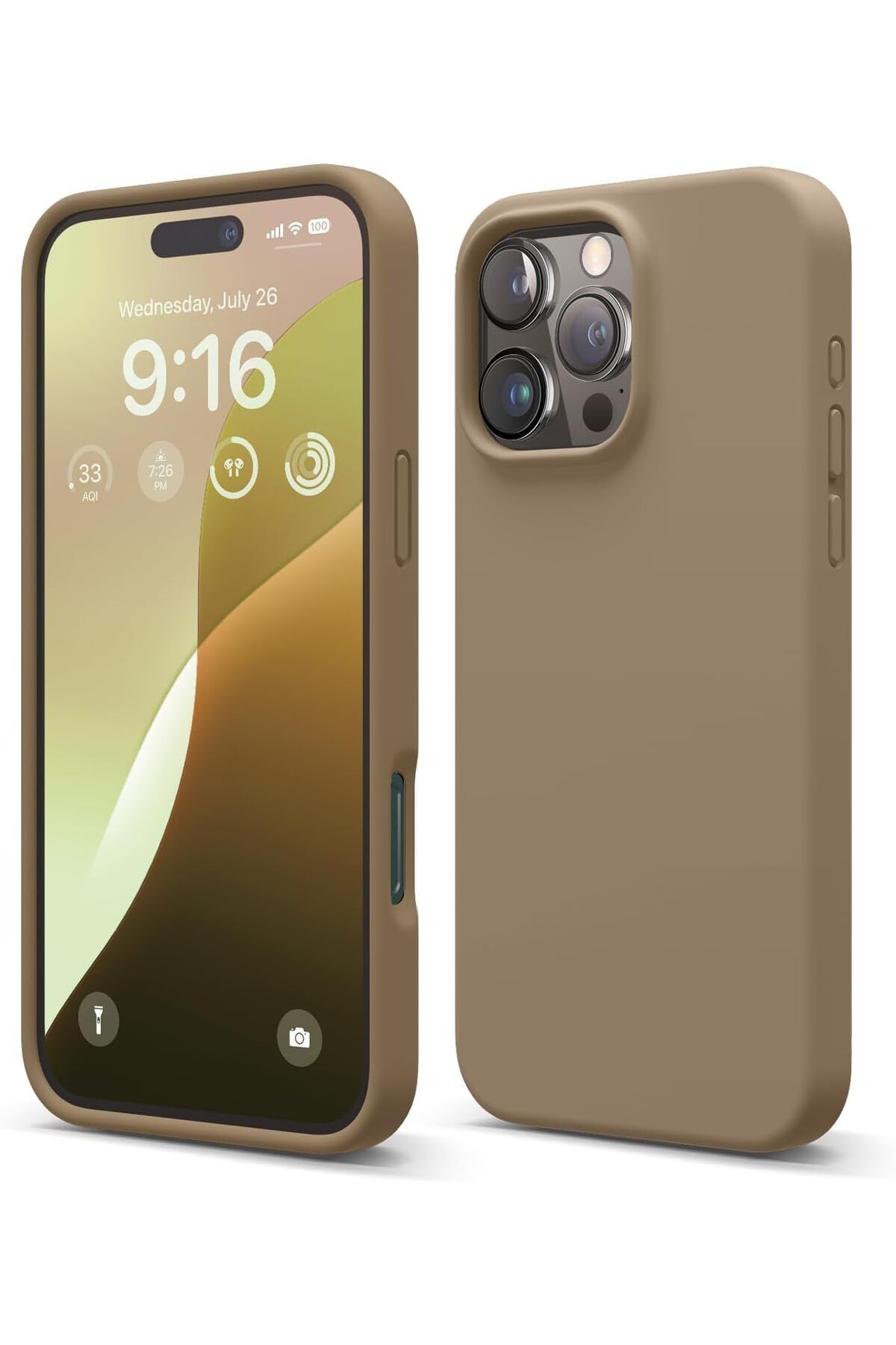 Aksesuarkolic iPhone 16 Pro İçin Kalp Logolu İçi Kadife Silikon Kılıf