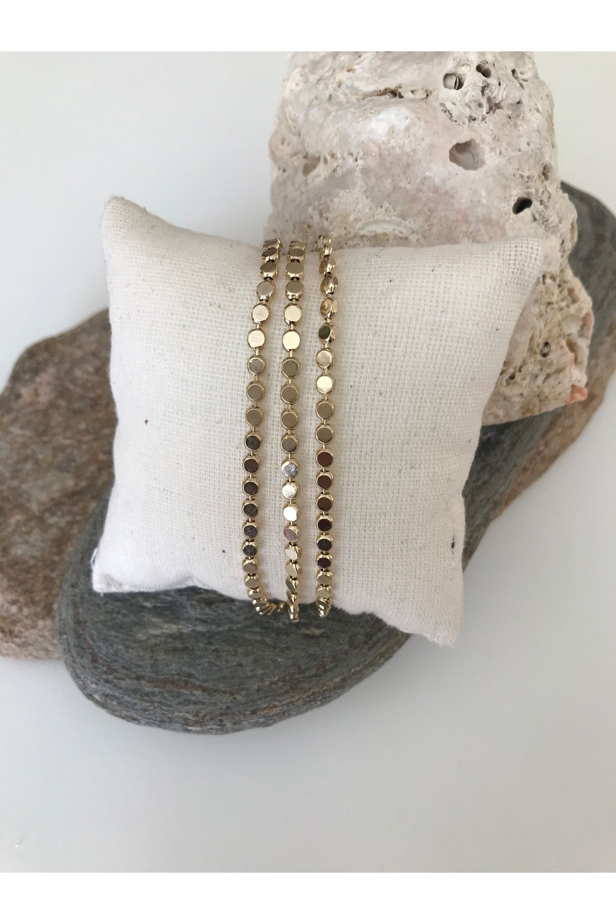XUPİNGS JEWELRY Trend 14 Ayar Rengi Ezme Zincir Xuping Kolye