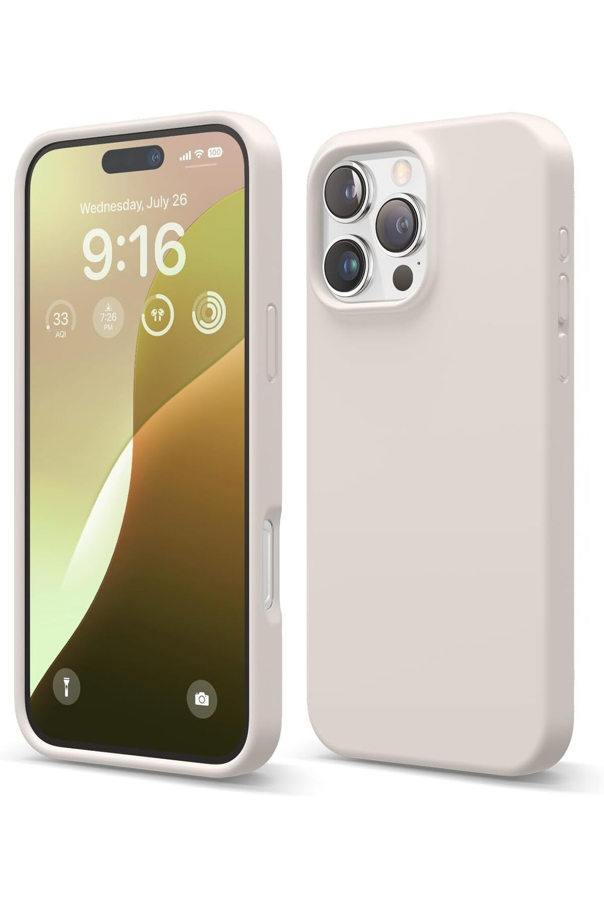Aksesuarkolic iPhone 16 Pro İçin Kalp Logolu İçi Kadife Silikon Kılıf
