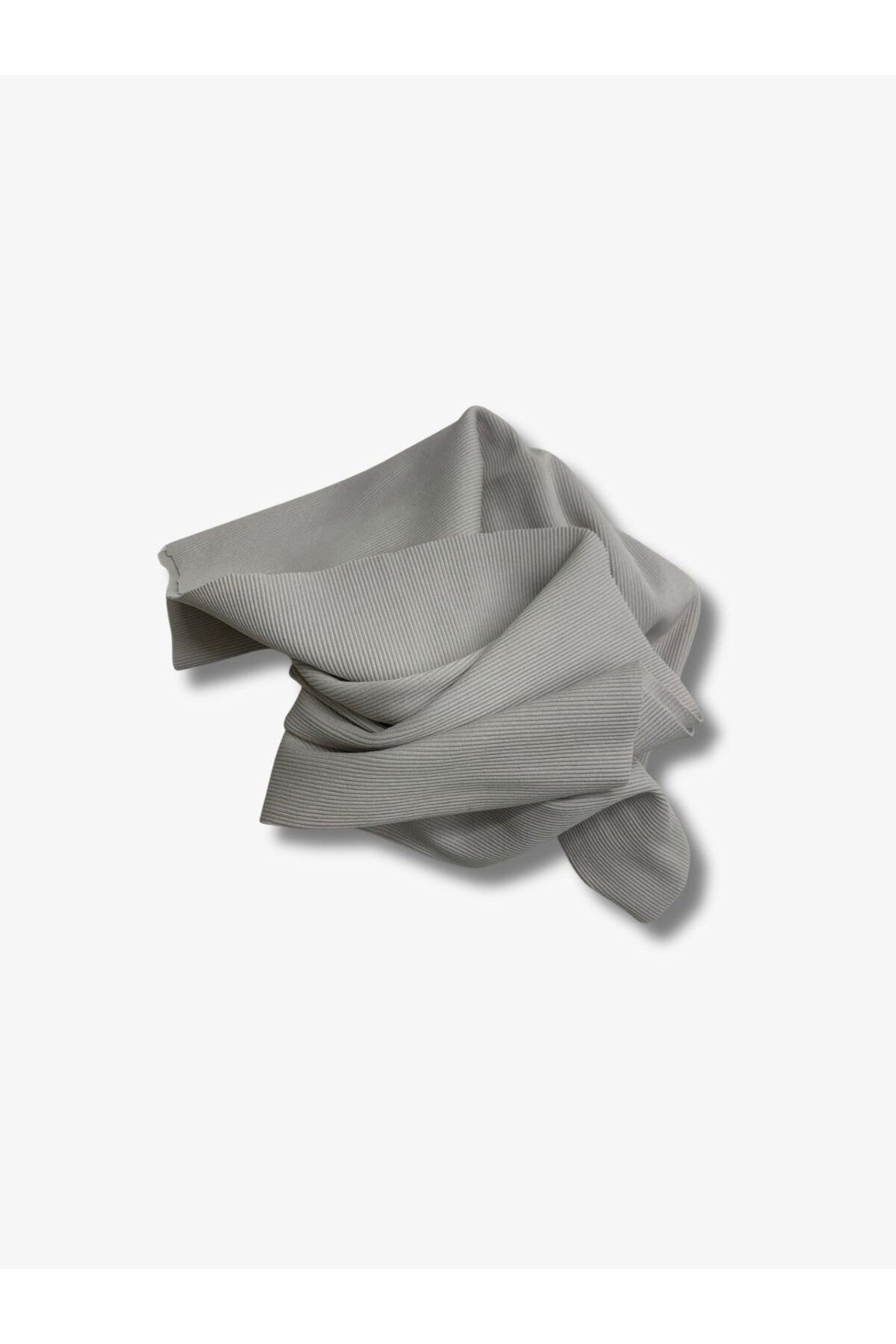 Yiğit Kumaş-Gray Camisole (Ribbed Corduroy) Fabric, Piece 45X130 cm 1