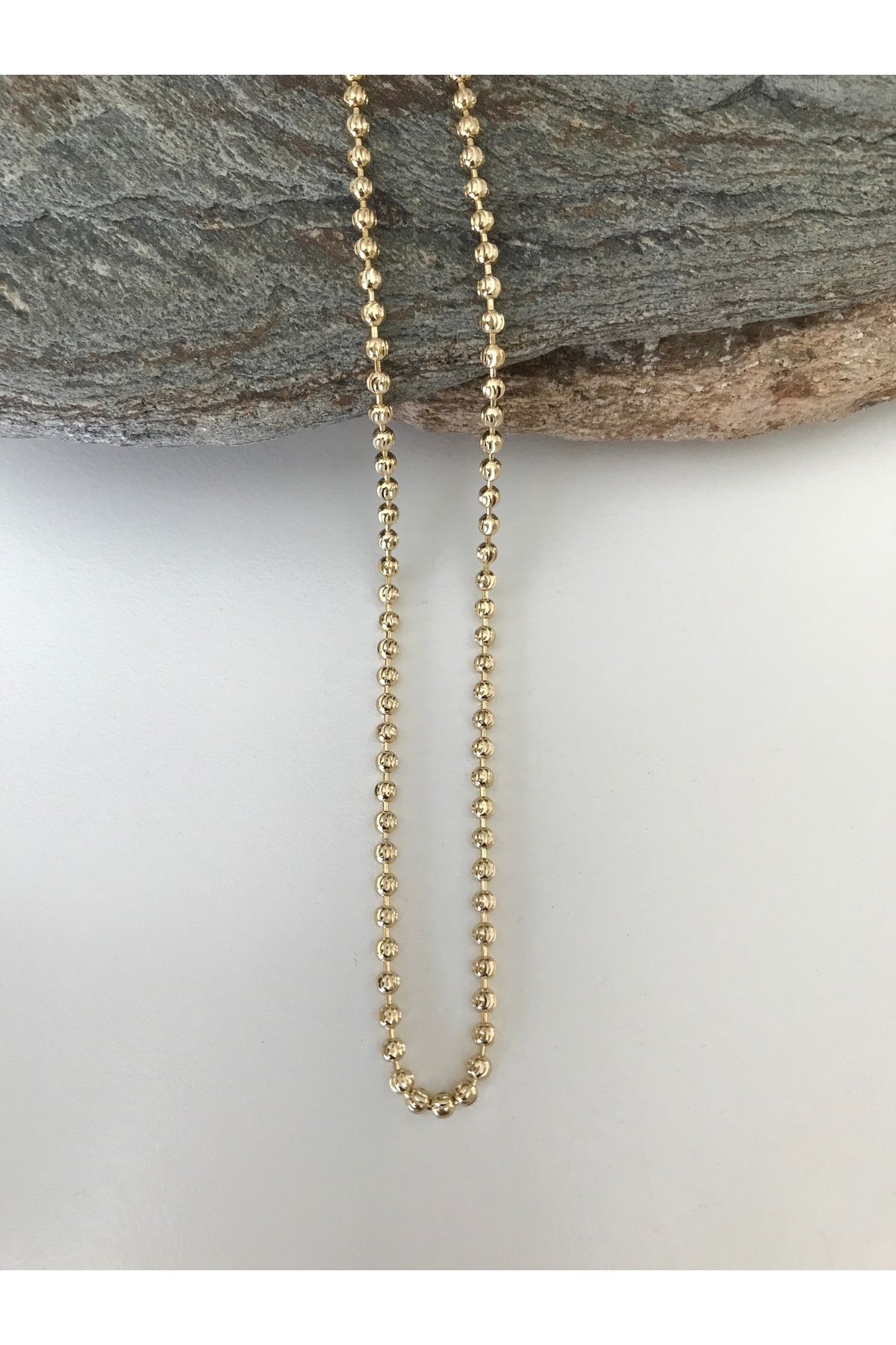 XUPİNGS JEWELRY Lazer Kesim Model Topçuk 14 Ayar Rengi Xuping Kolye